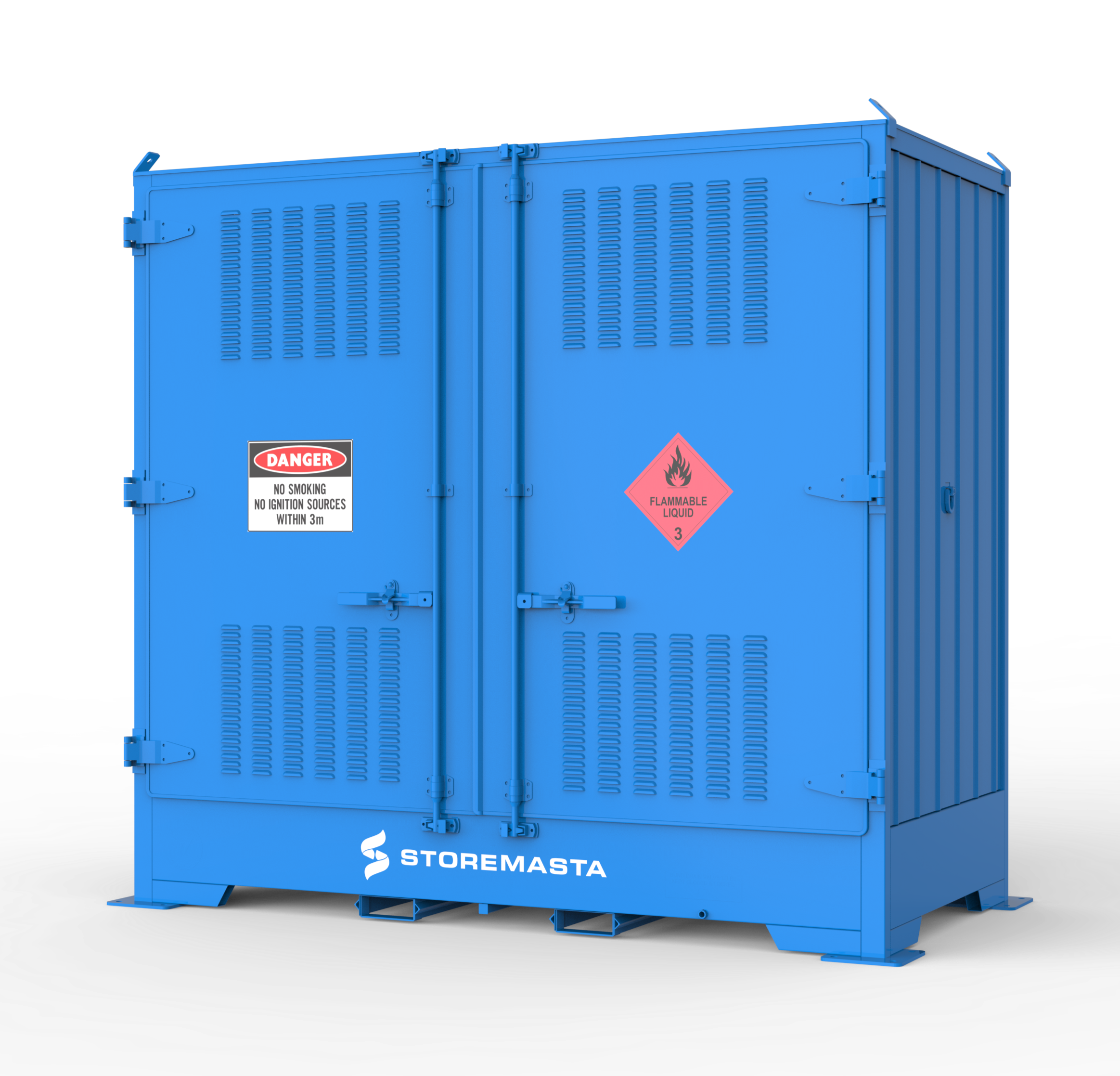 Single Depth Flammable Liquids Store - 2 IBC - Extra Height For Decanting