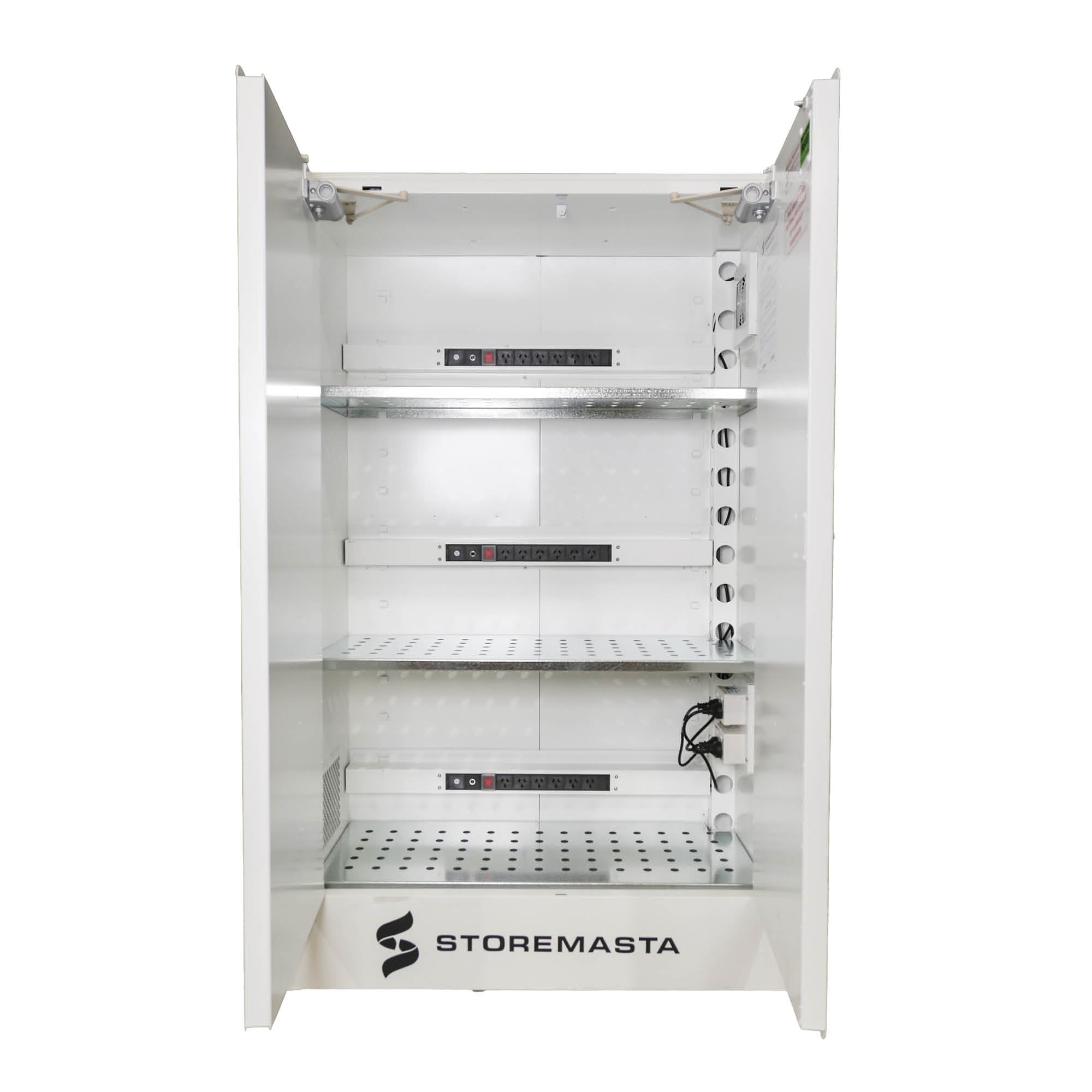 18 Outlet Battery Charging Cabinet with Fire Suppression System - Monitored with Auto Dialer