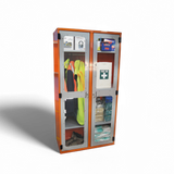 PPE Storage Cabinet - Double Perspex Door (with hanging rail)