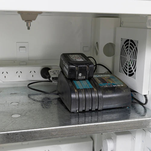 8 Outlet Battery Charging Cabinet with BTA Fire Suppression System - Non Monitored