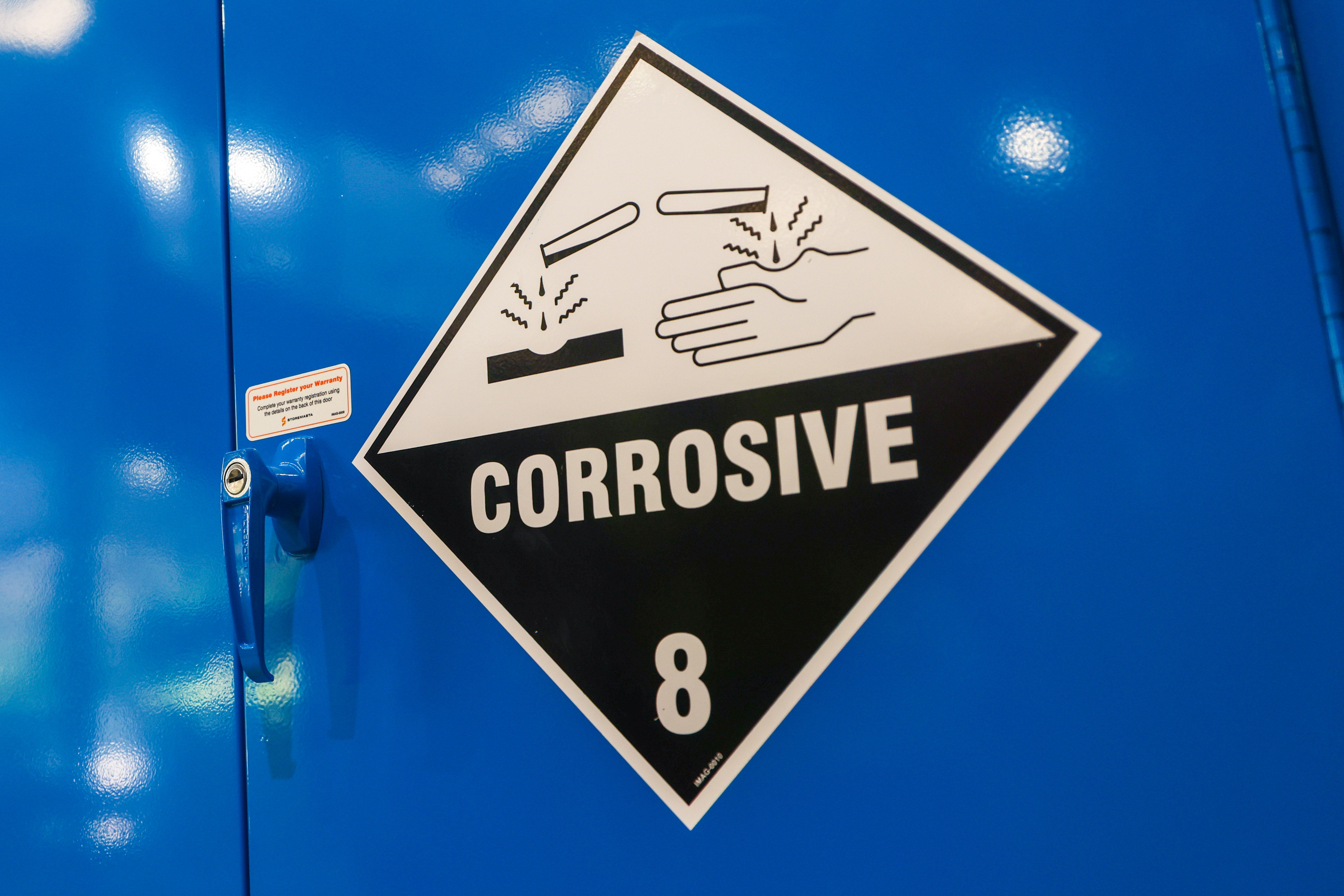 Class 8 - Corrosive Substances - 250 x 250 Sticker