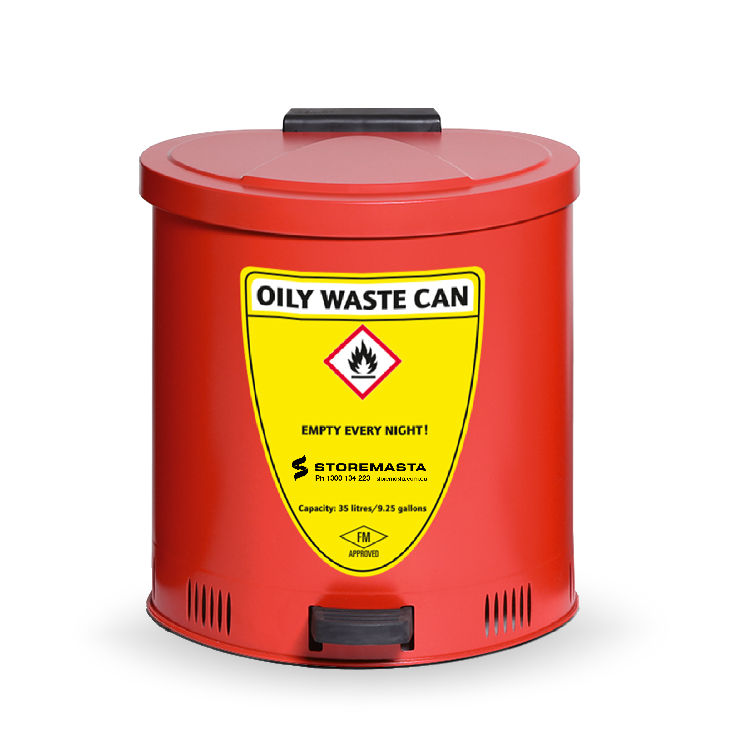 35L Disposal Bin - Red