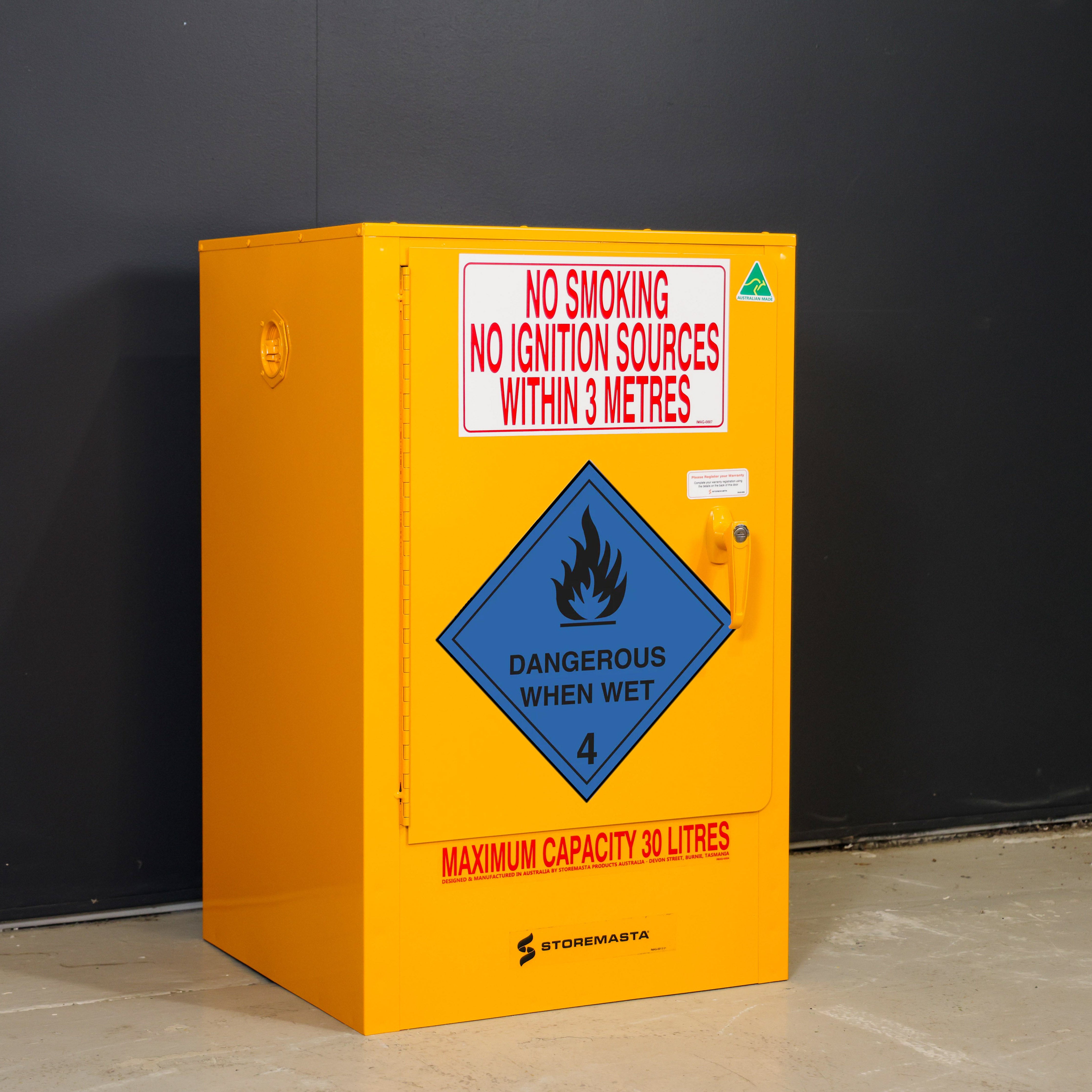 Dangerous When Wet Storage Cabinet - 30L