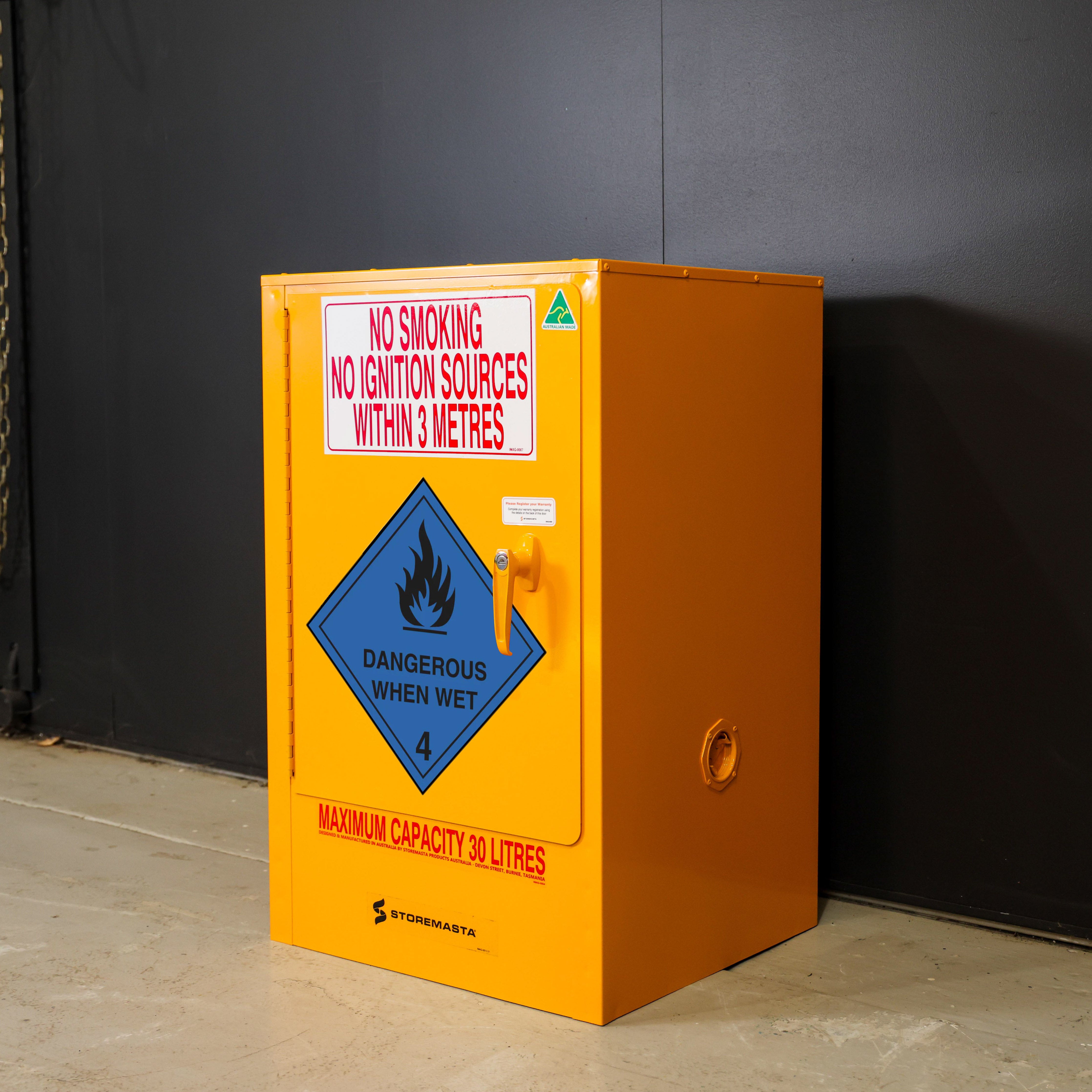 Dangerous When Wet Storage Cabinet - 30L