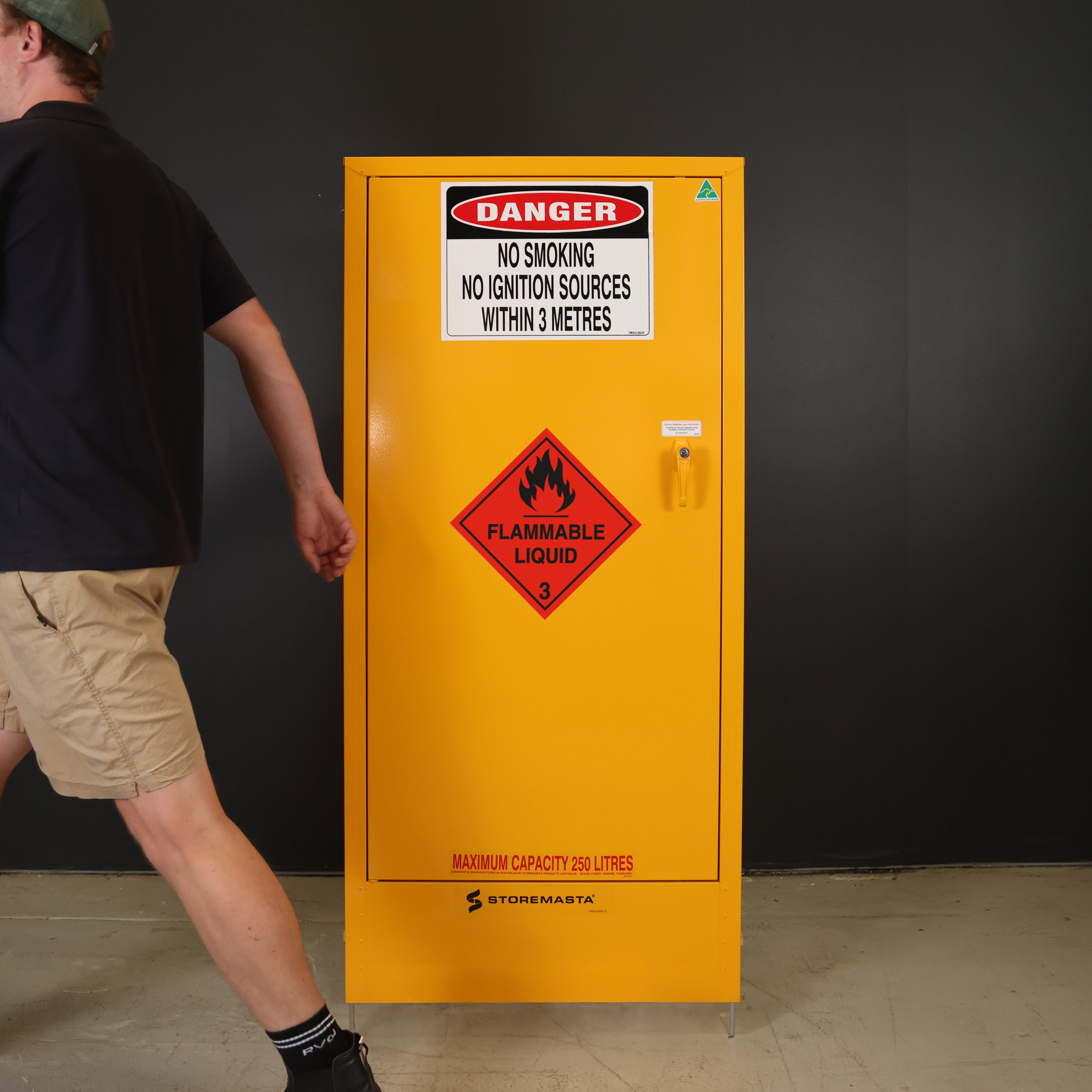 250L - Flammable Liquid Storage Cabinet - Single Door