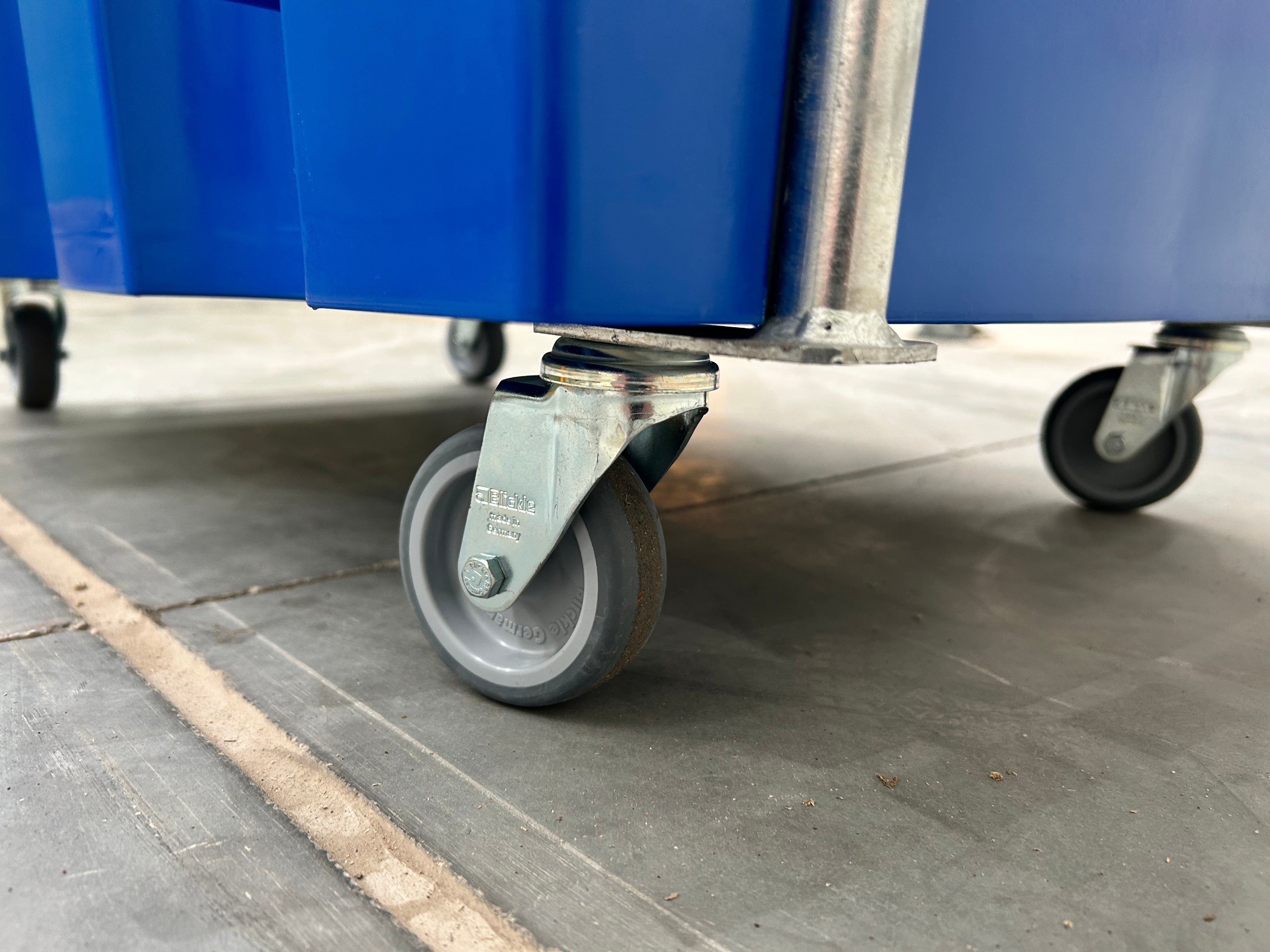 60L Polyethylene Sump Pallet - Blue with Castors