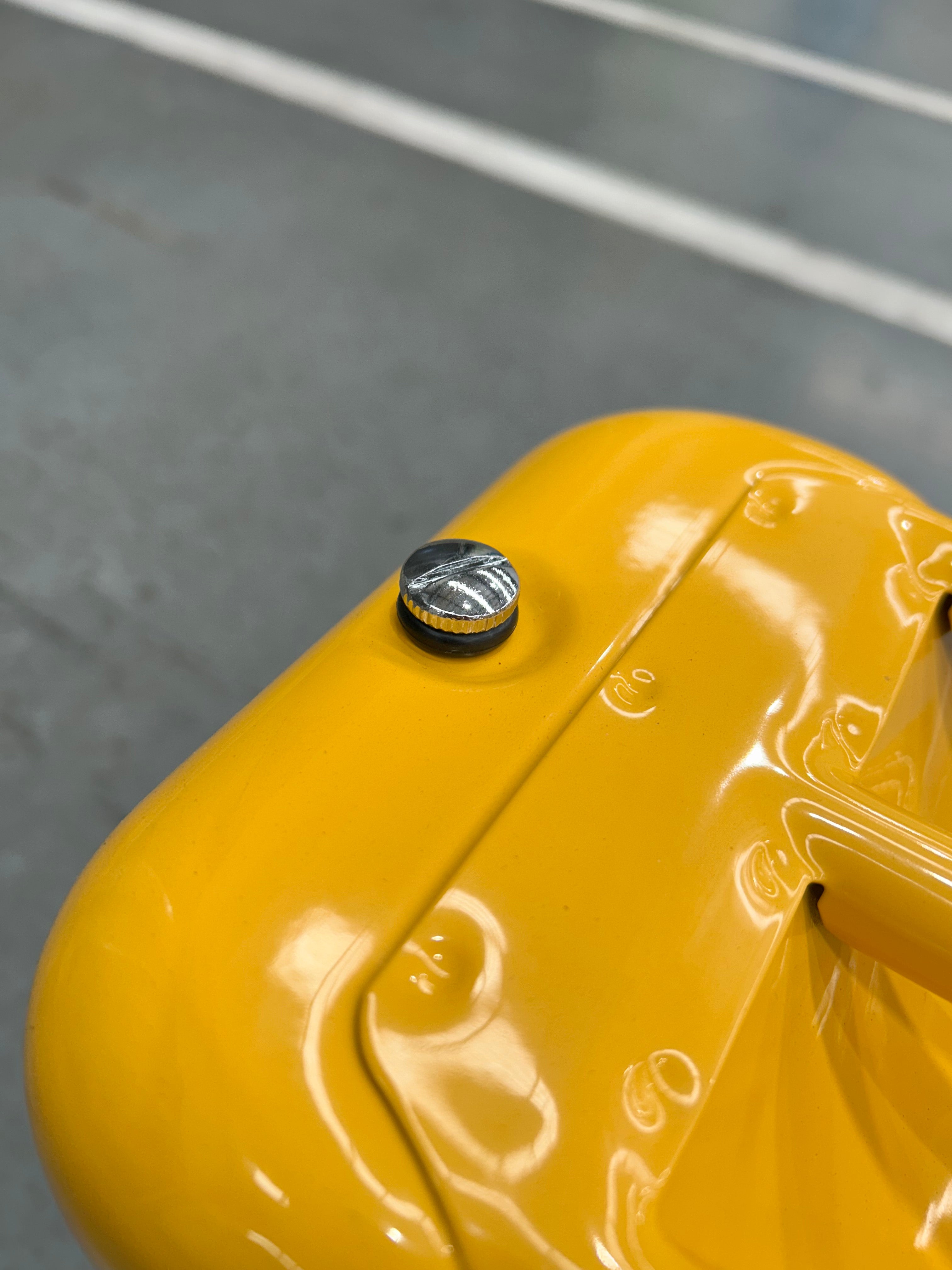 20L Safety Canister - Yellow Galvanised with Screw Cap
