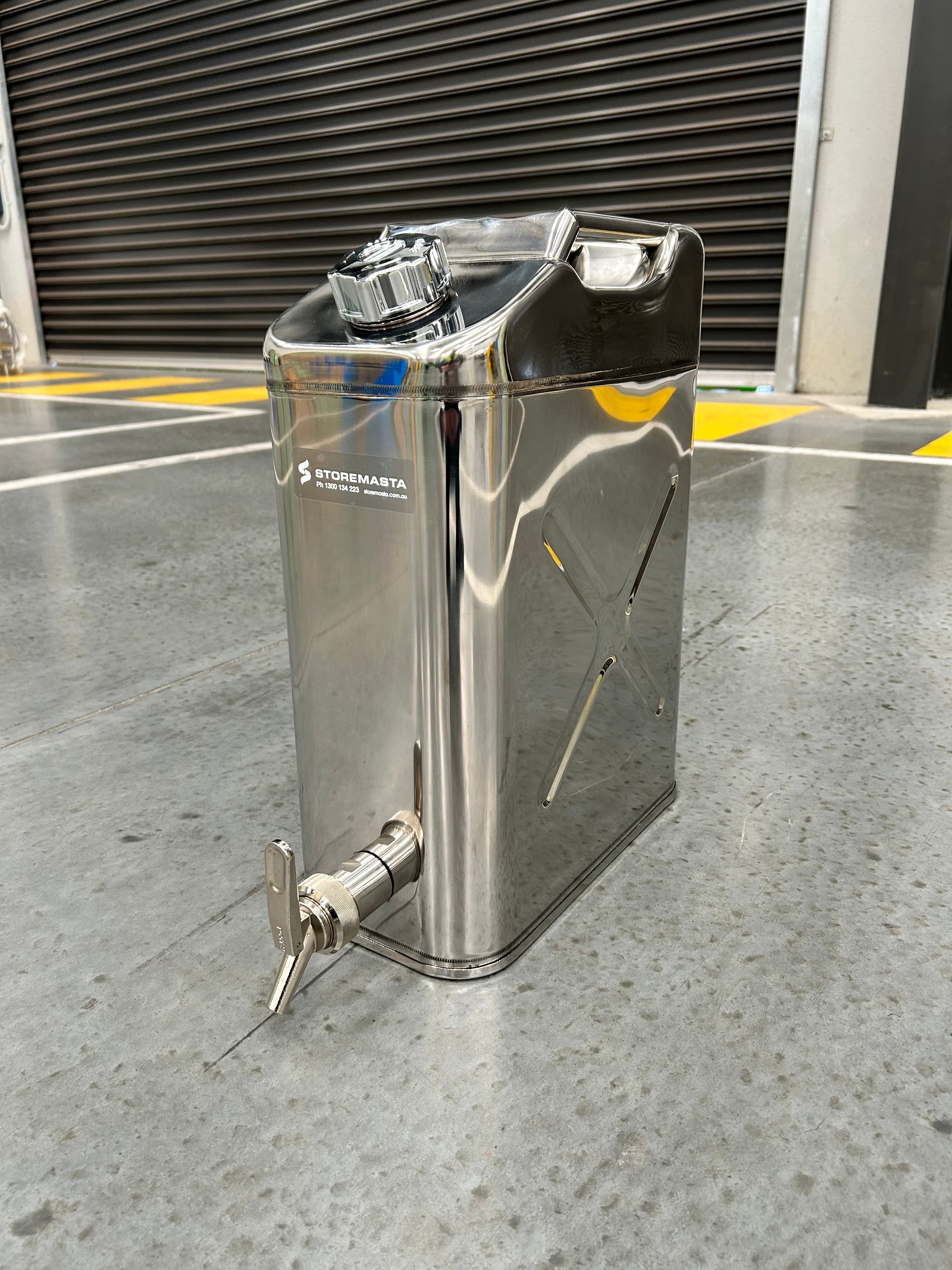 20L Safety Canister - Stainless Steel with SS Tap