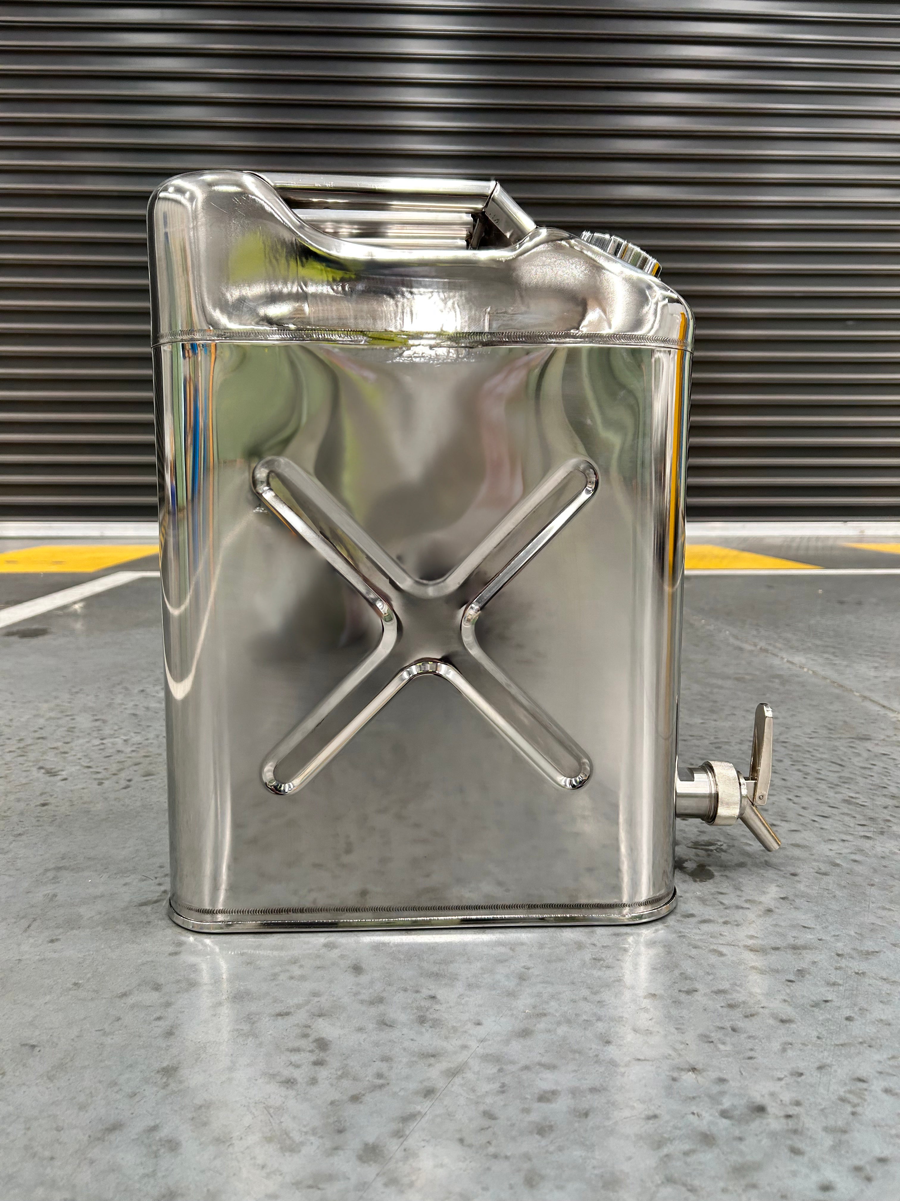 20L Safety Canister - Stainless Steel with SS Tap