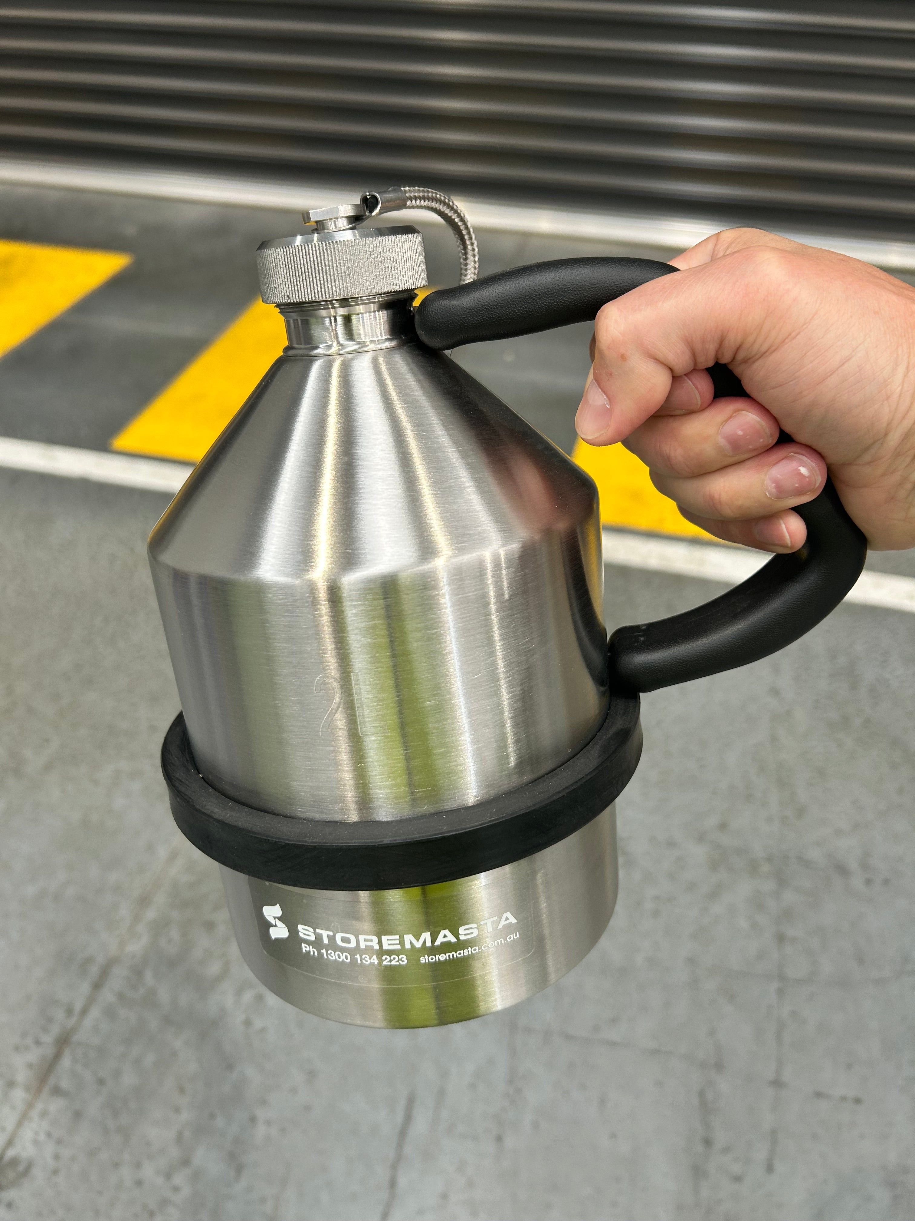 2L Safety Can - Stainless Steel with Screw Cap
