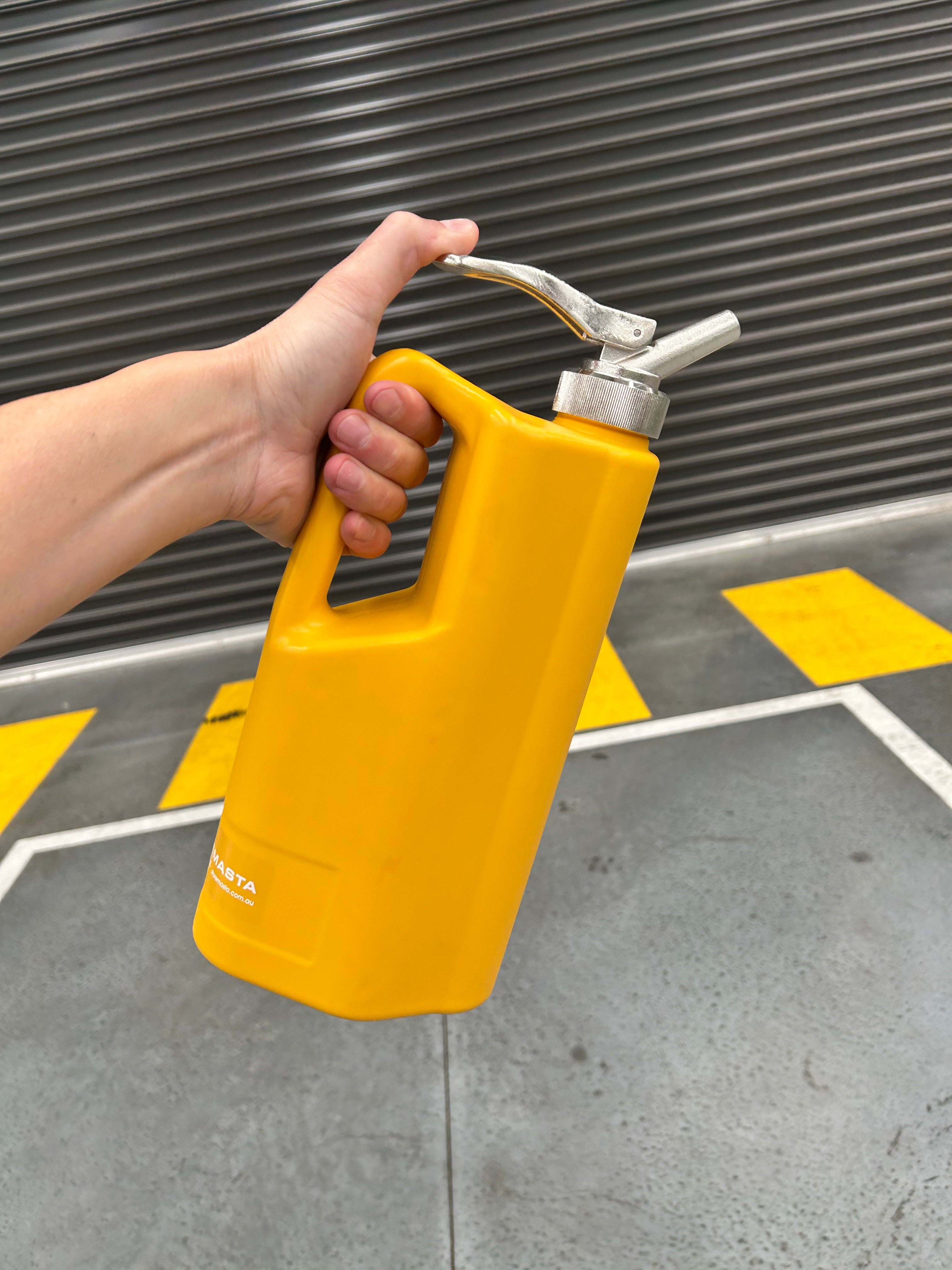 1L Safety Can - Polyethylene Yellow with SS Tap