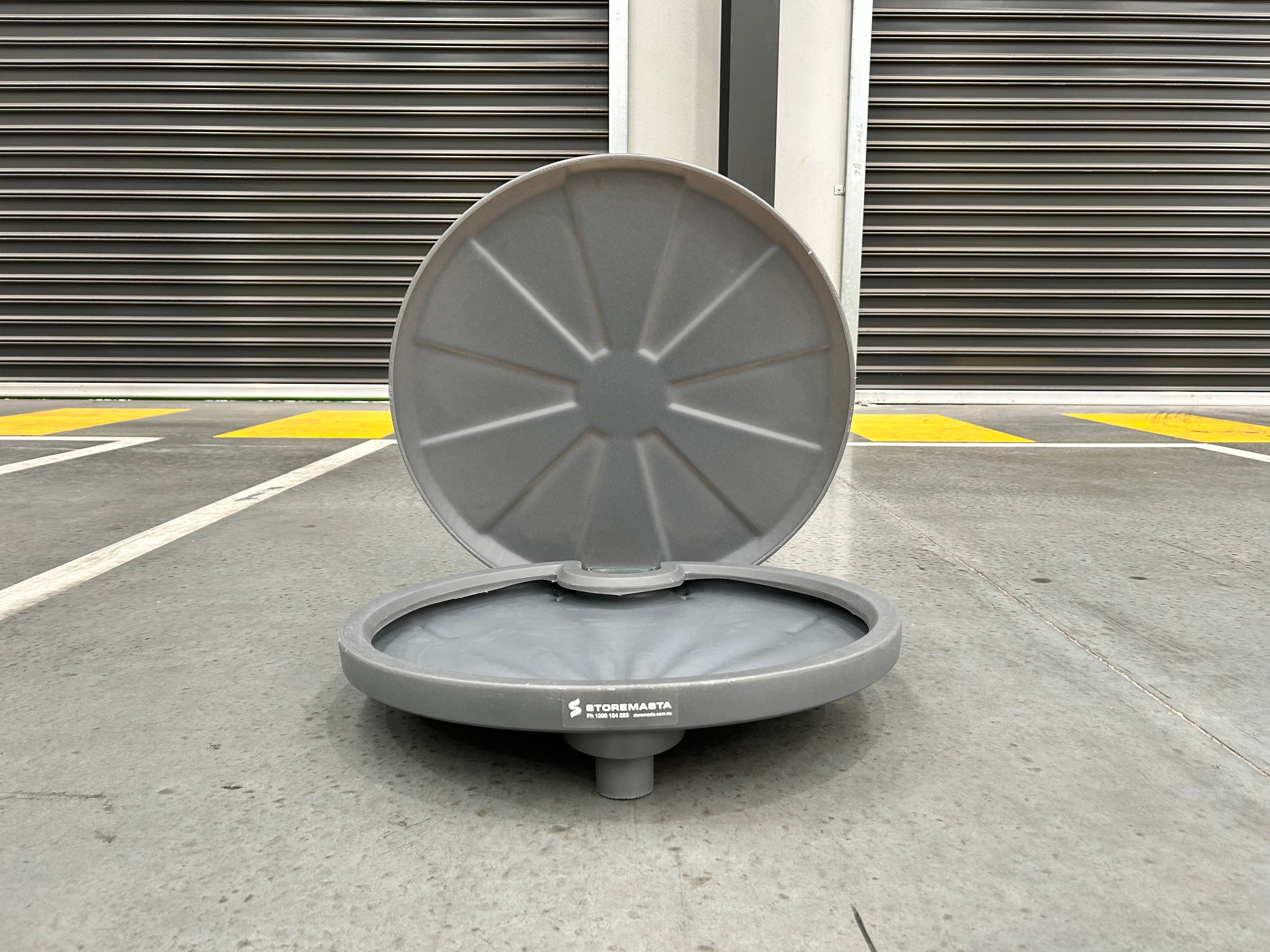 5L Polyethylene Drum Funnel - Grey with cover