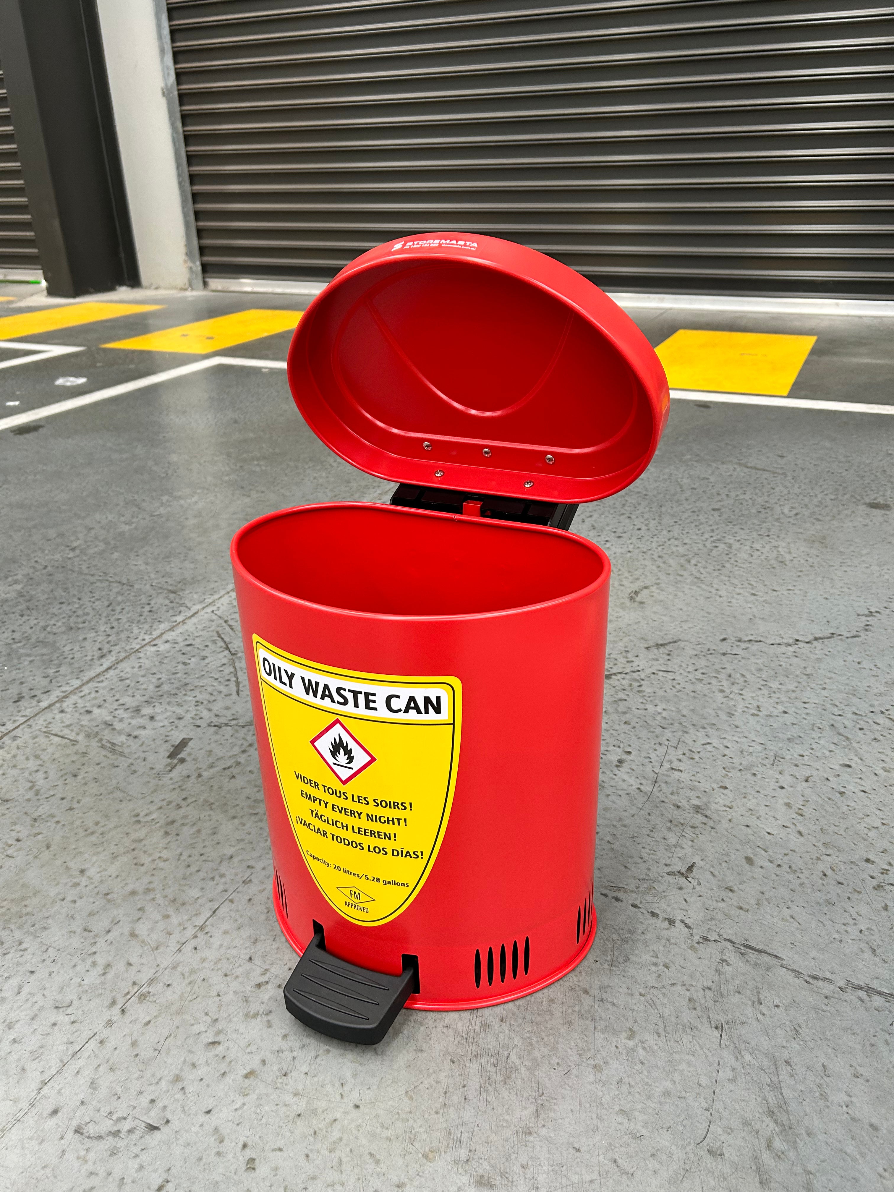 35L Disposal Bin - Red