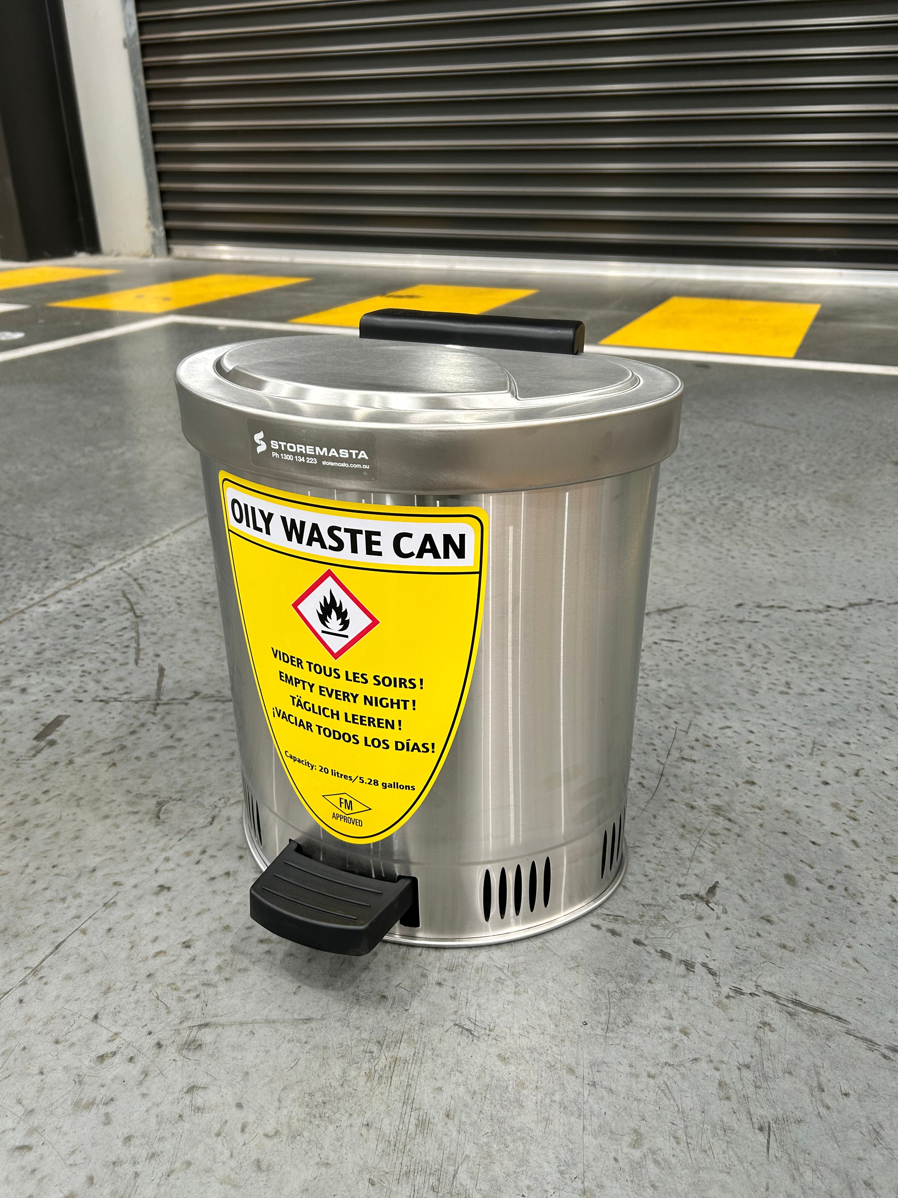 20L Disposal Bin - Stainless Steel