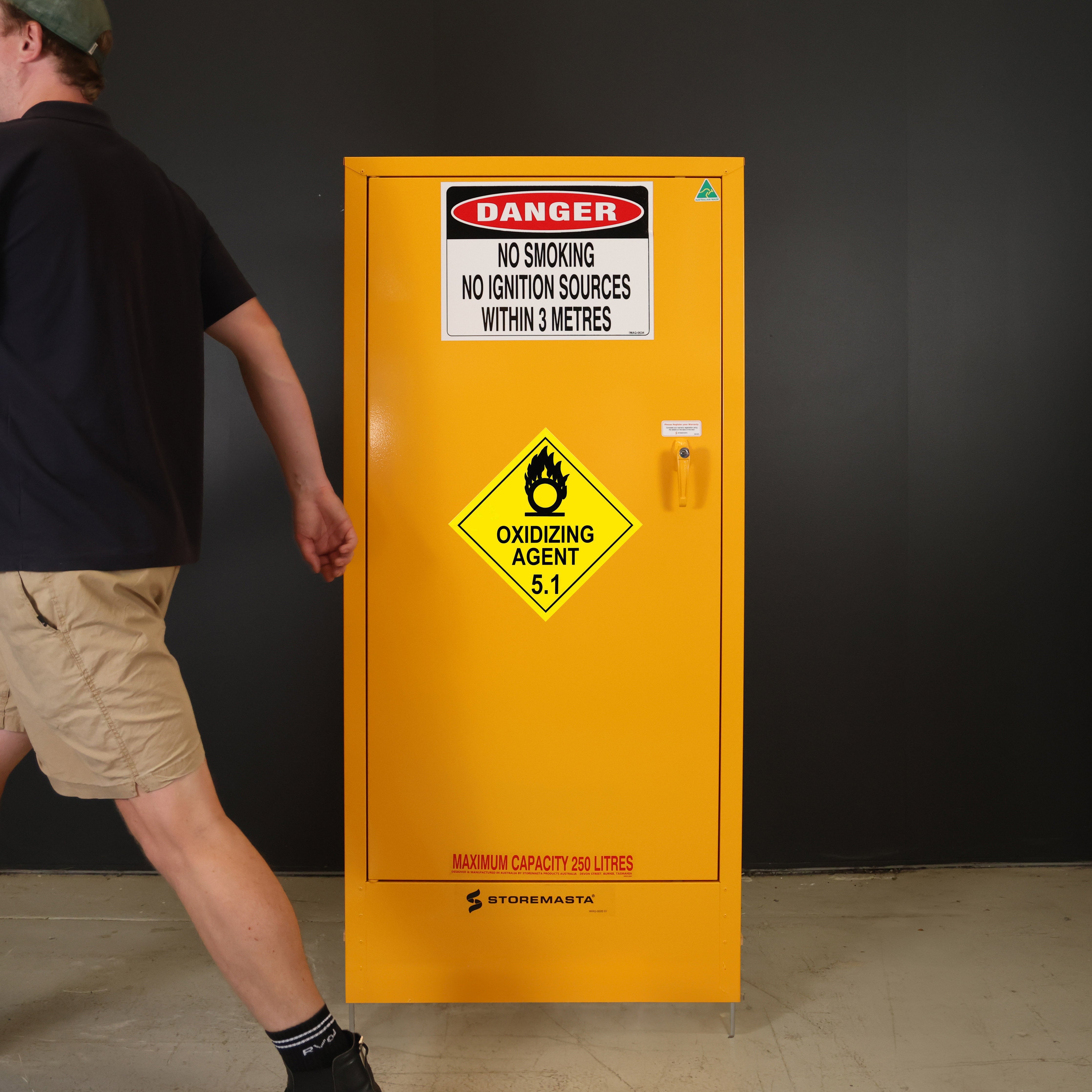 250L - Oxidising Agent Storage Cabinet - Single Door