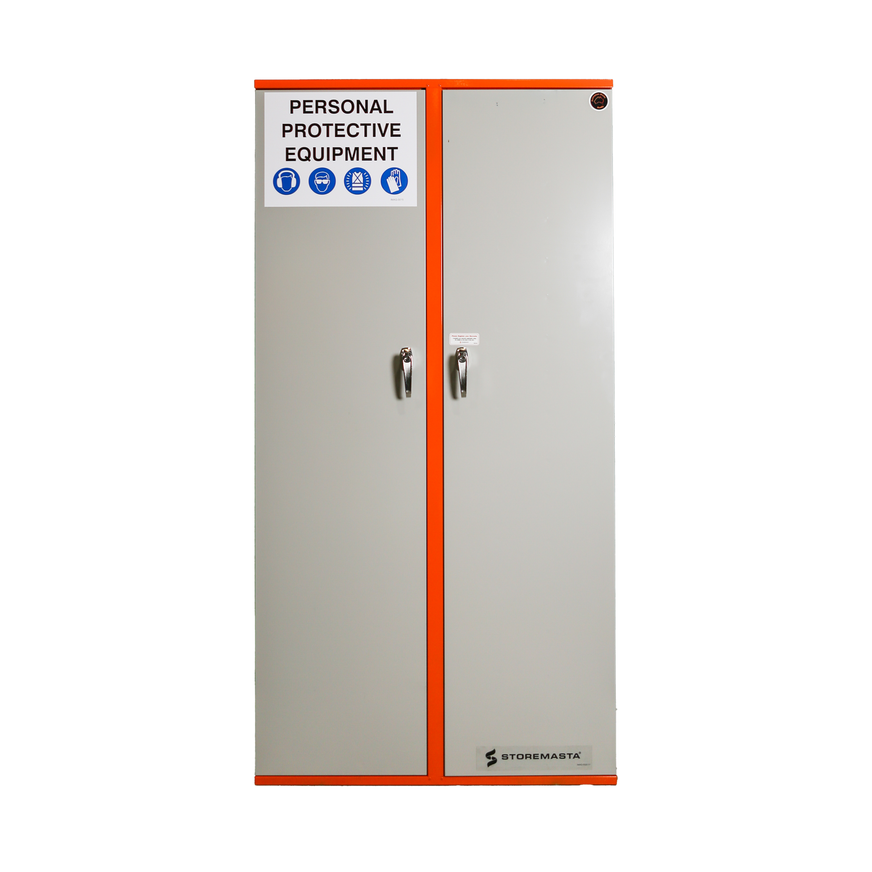 PPE Storage Cabinet - Double Door - 4 Shelves