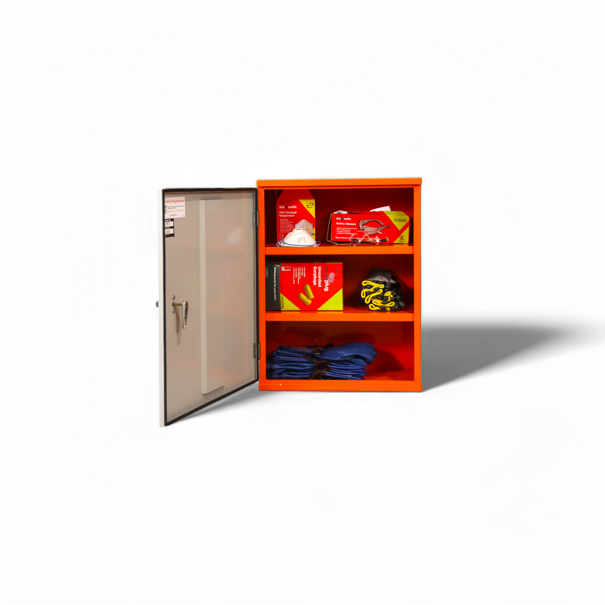 PPE Storage Cabinet - Single Small Door - 3 Shelves