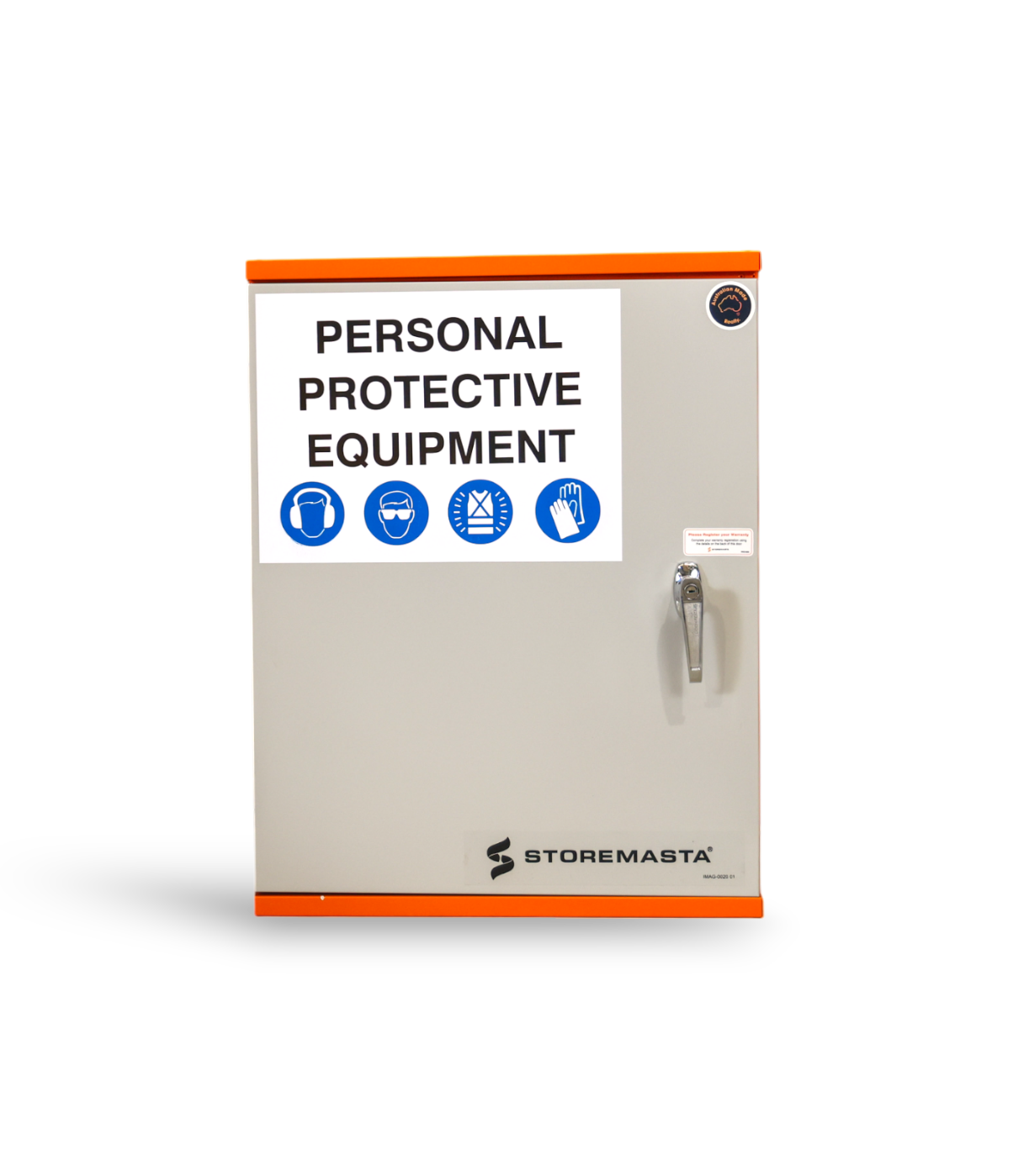 PPE Storage Cabinet - Single Small Door - 3 Shelves