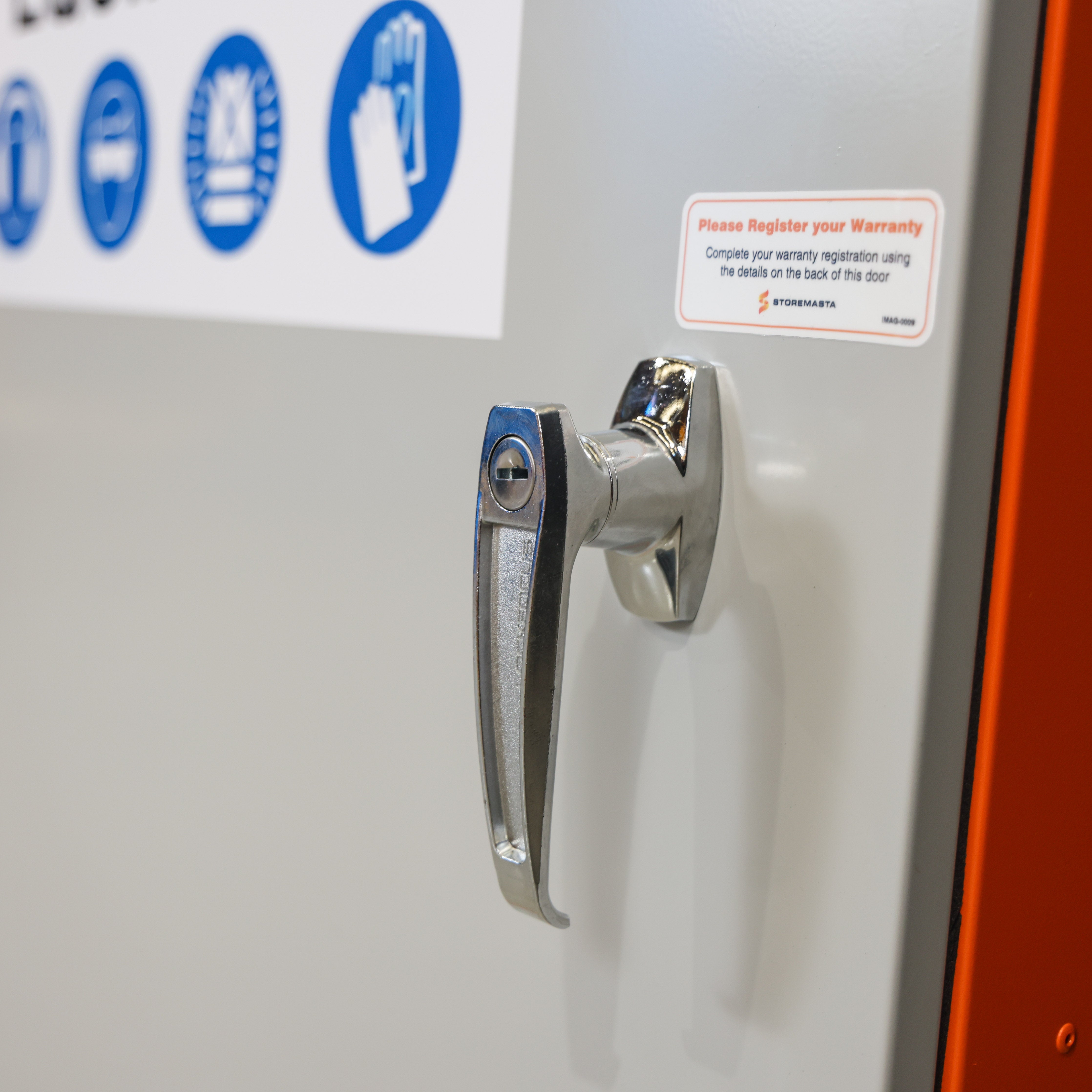 PPE Storage Cabinet - Single Small Door - 3 Shelves