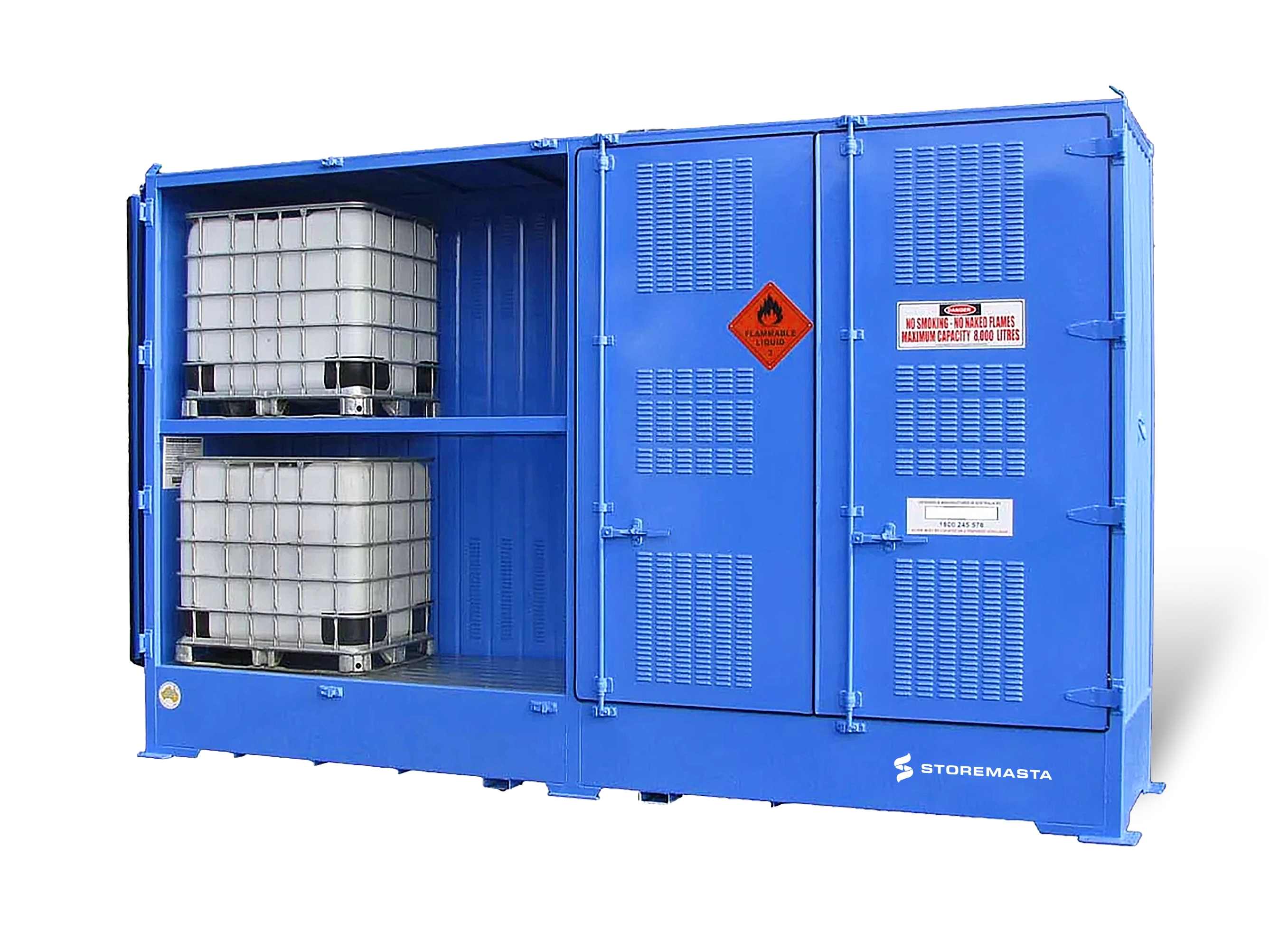 Single Depth Flammable Liquids Store - 8 IBC
