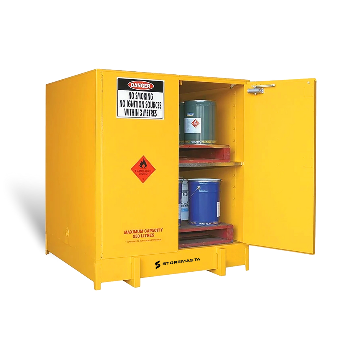 850L - Large Capacity Flammable Liquids Storage Cabinet - Pallet Store