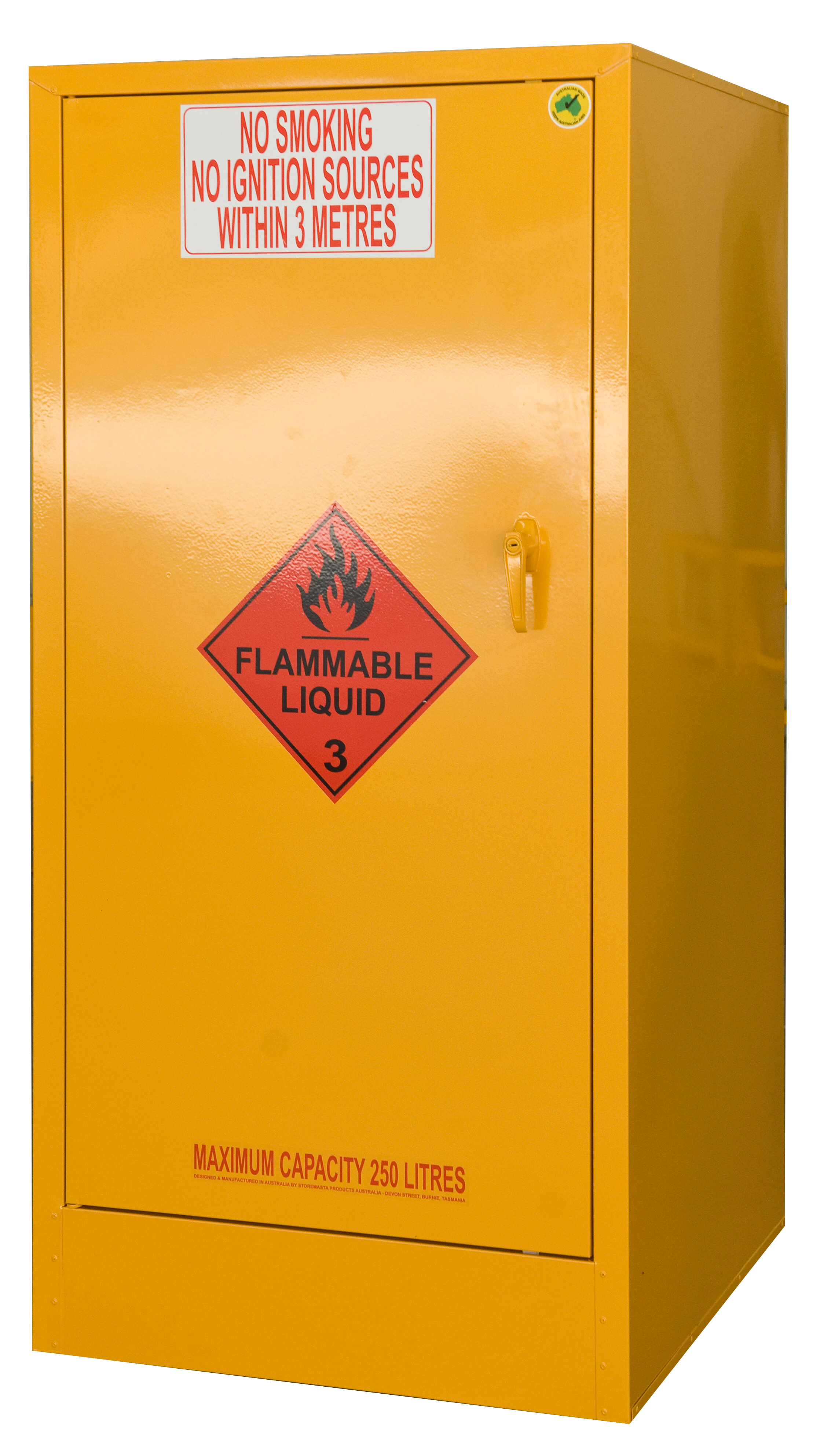 250L - Flammable Liquid Storage Cabinet - Roller Base