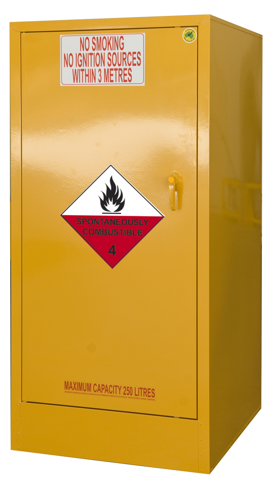 Spontaneously Combustible Substance Storage Cabinet - Single Door - 250L