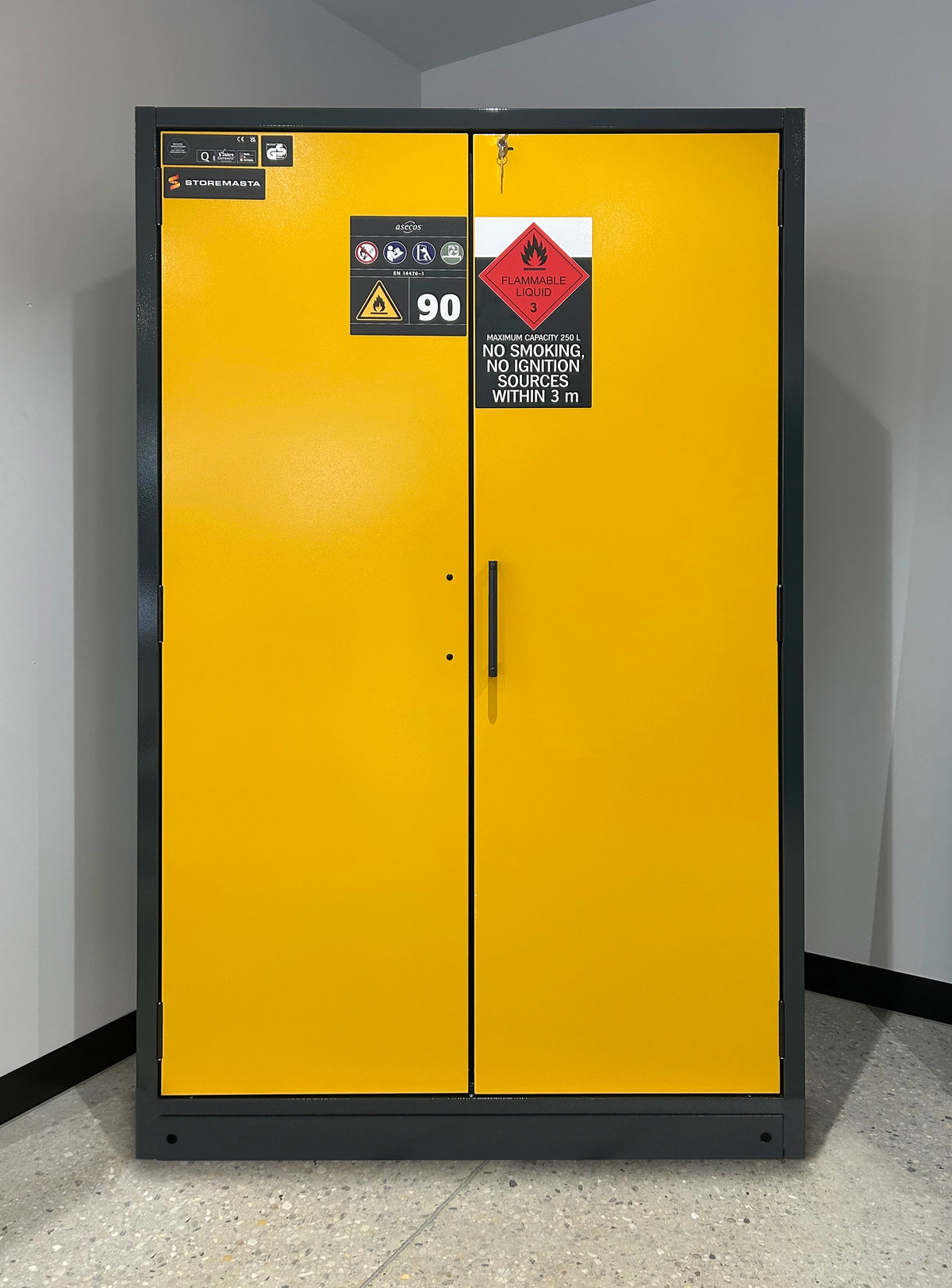 HI-LINE 90 Minute Fire Rated 250L Flammable Storage Cabinet (195.120) FD