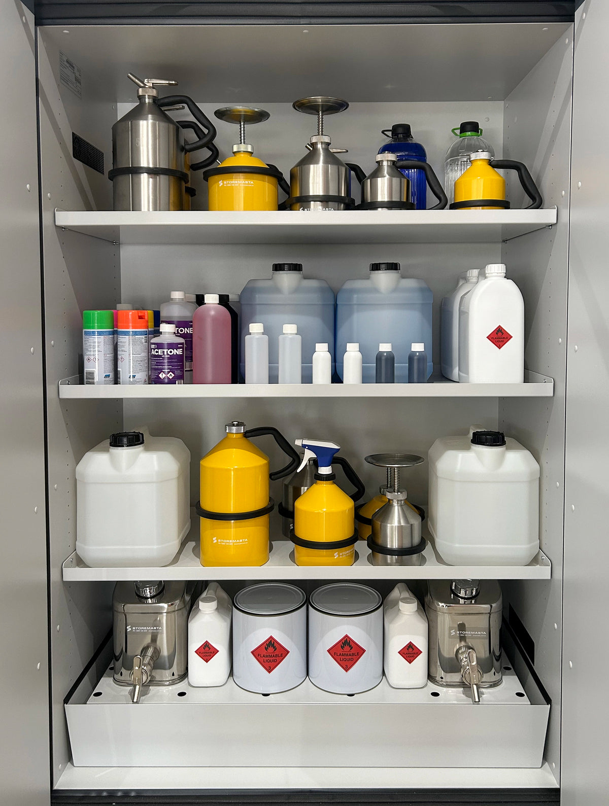 HI-LINE Q-LINE 90-minute Fire Rated Flammable Liquids Safety Cabinet, 1200mm wide, Wing Doors (Q90.195.120.WDC)