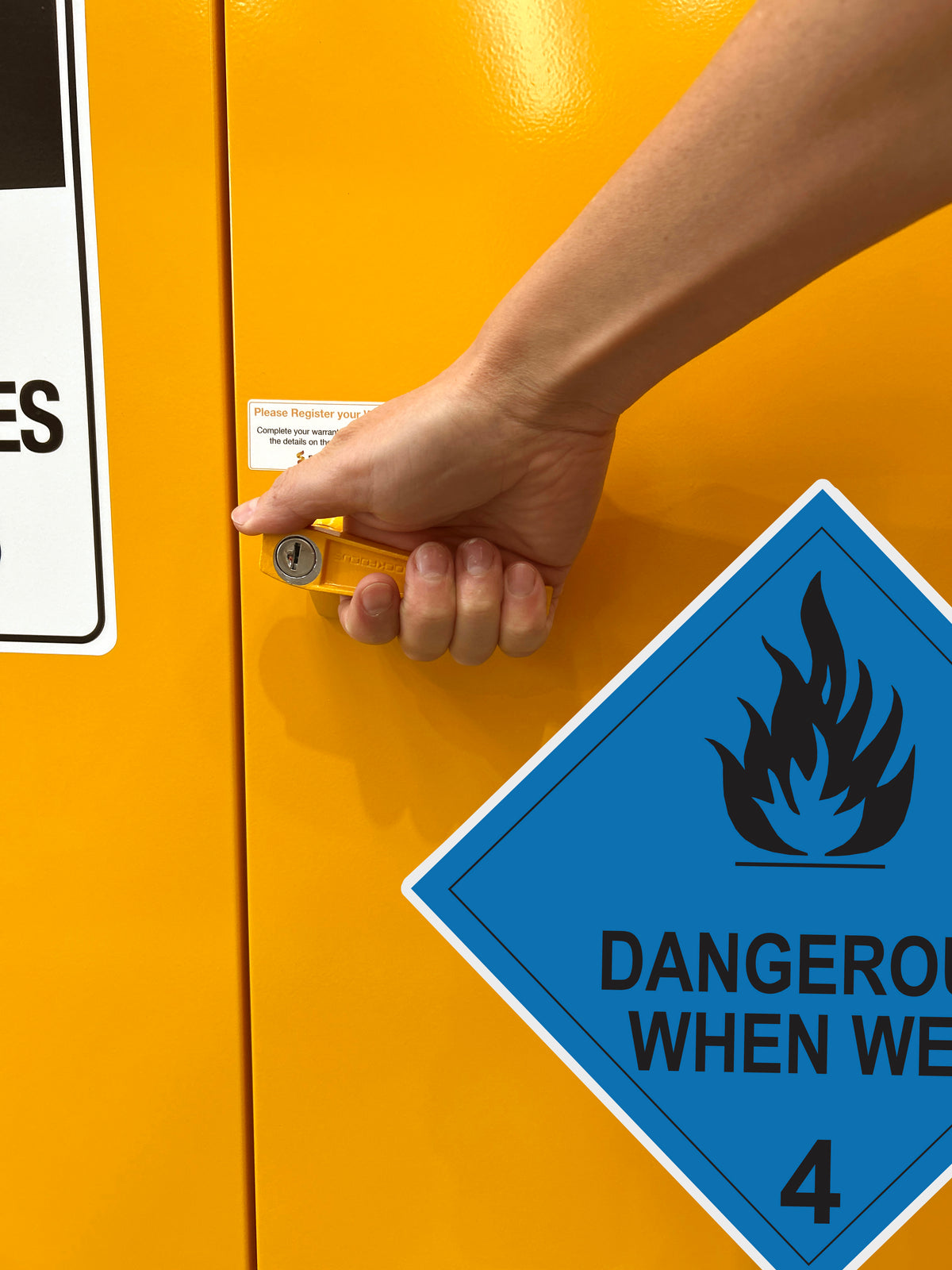 Dangerous When Wet Storage Cabinet - 160L