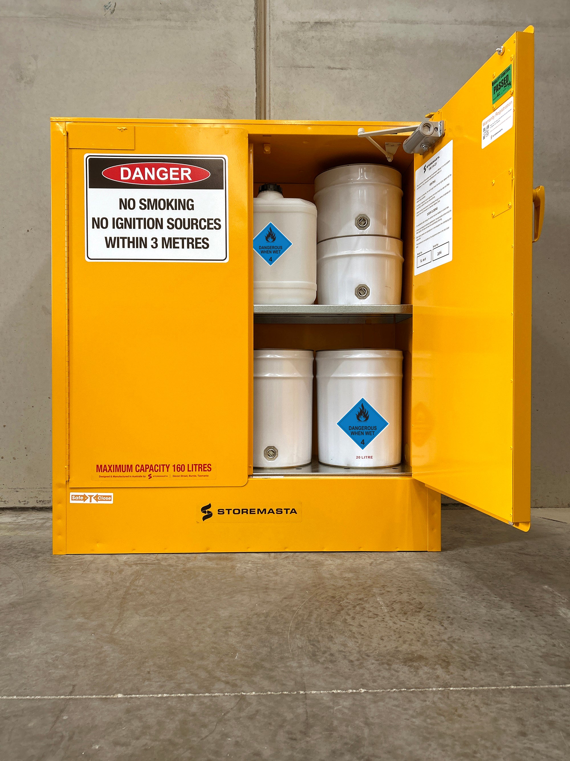Dangerous When Wet Storage Cabinet - 160L