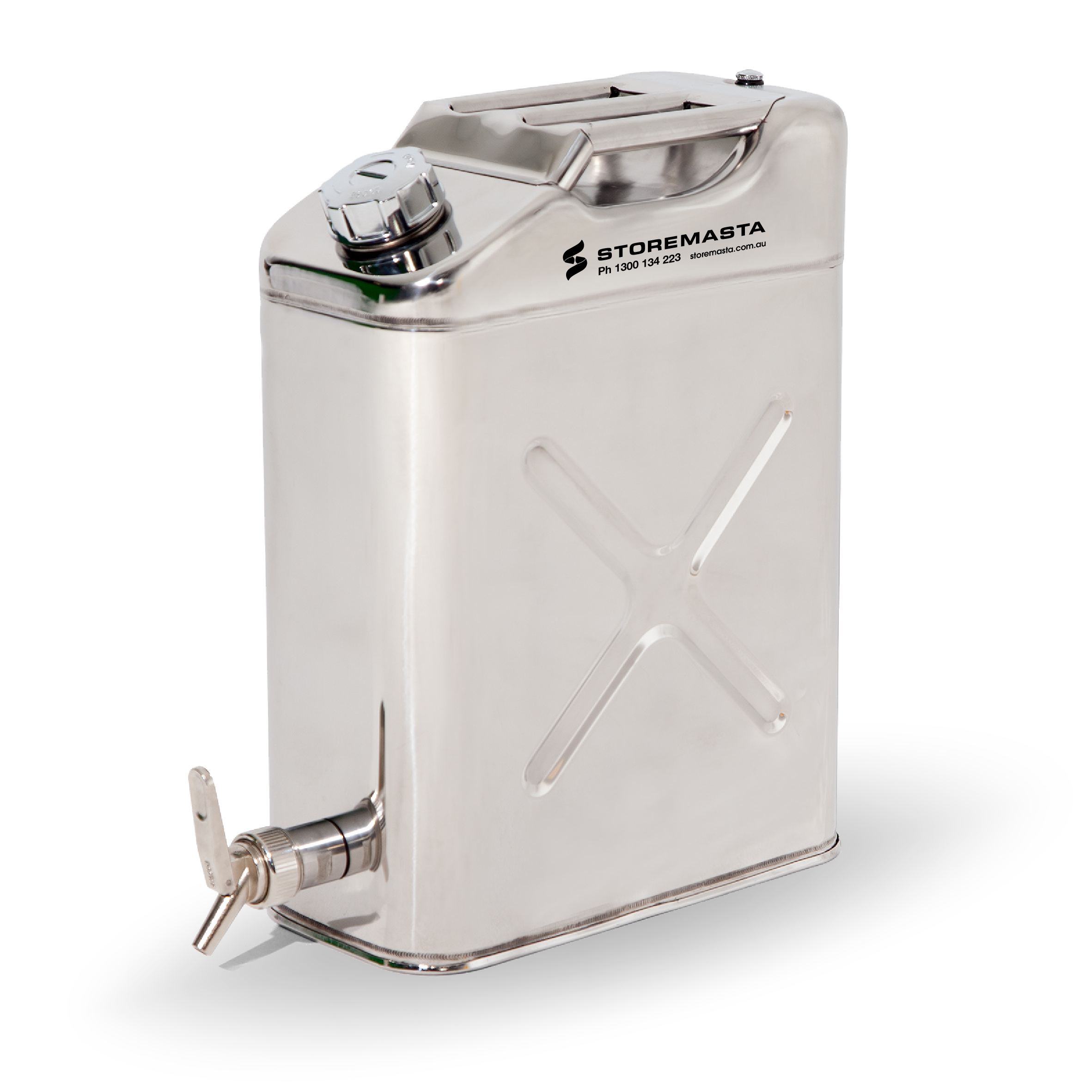 20L Safety Canister - Stainless Steel with SS Tap