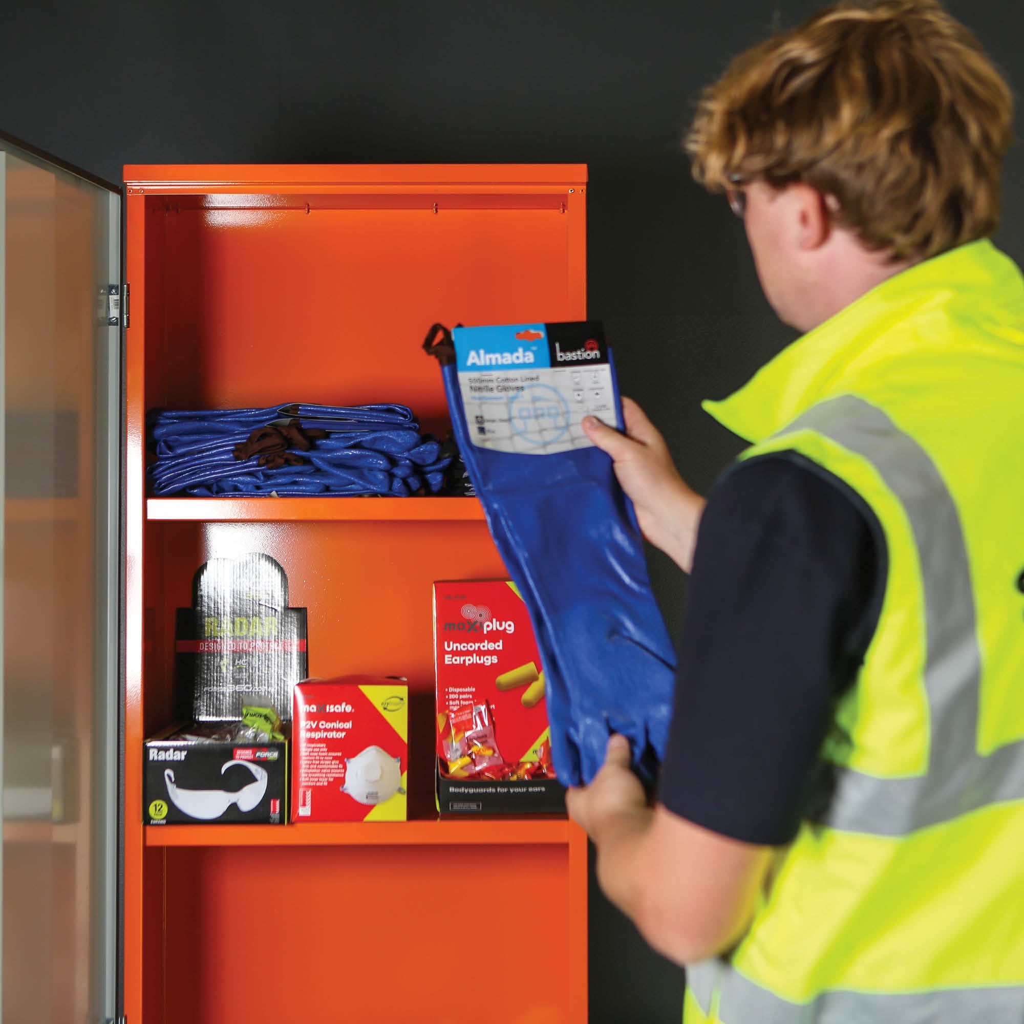 PPE Storage Cabinet - Single Door - 3 Shelves