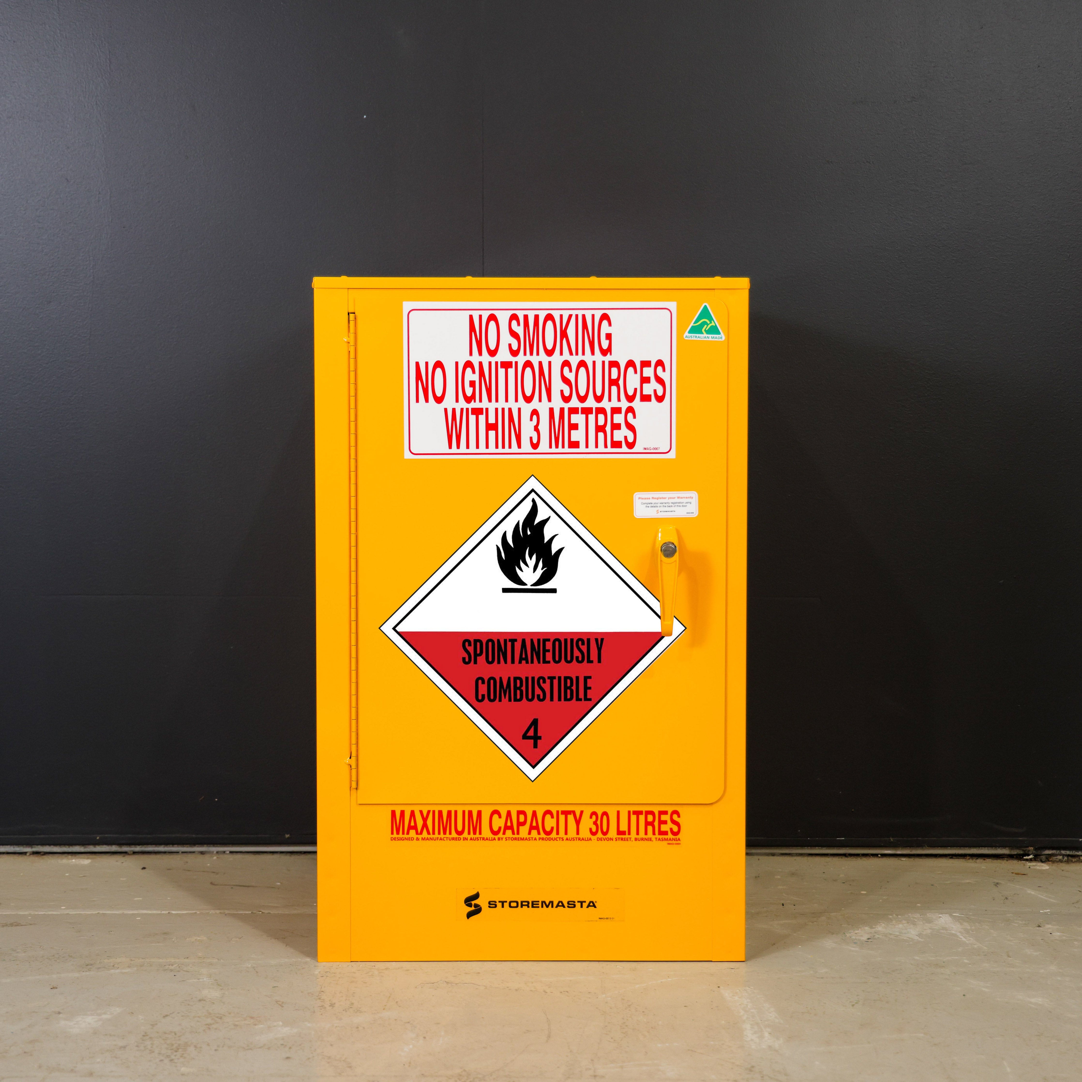 Spontaneously Combustible Substance Storage Cabinet - 30L