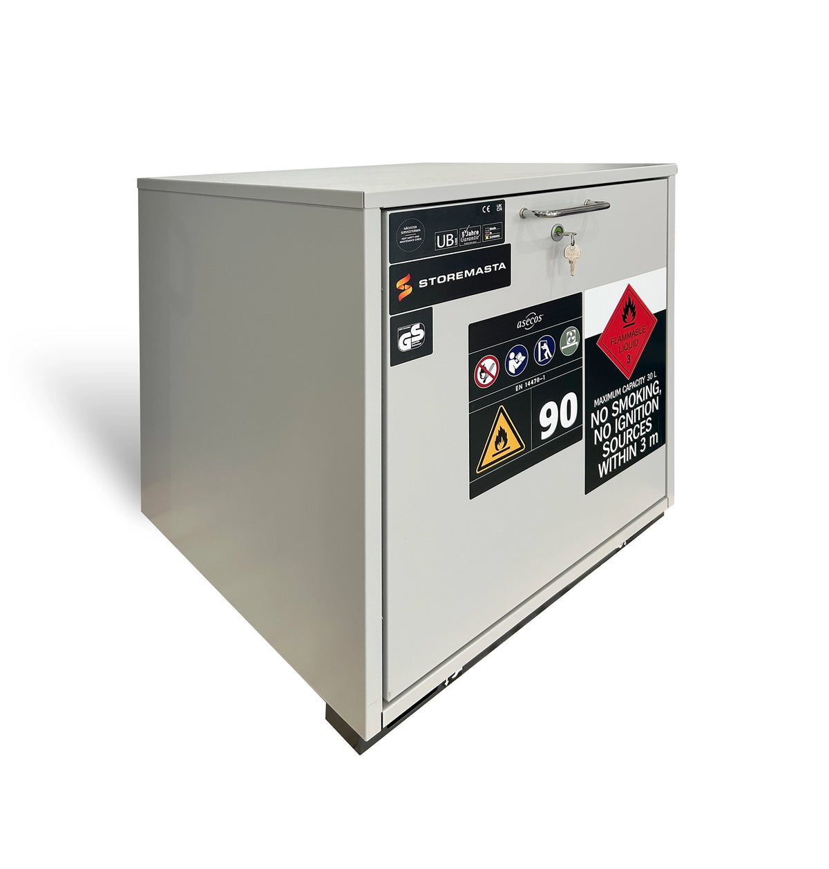 HI-LINE UB-LINE 90-minute Fire Rated Under-Bench Safety Cabinet, 600mm wide, 600mm high, 1 Drawer (UB90.060.059.S)