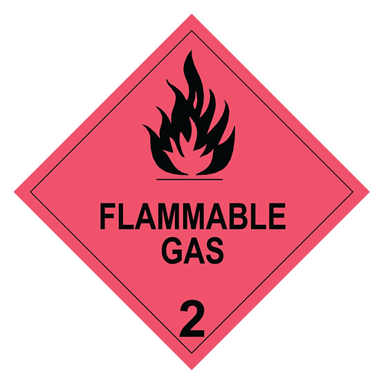 Class 2.1 - Flammable Gas - 150 x 150 Sticker