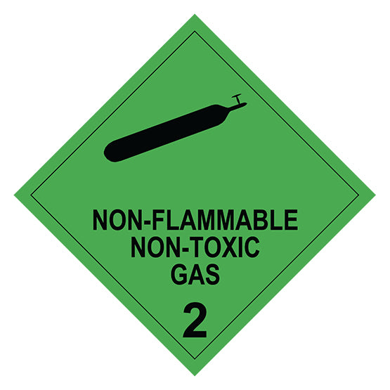 Class 2.2 - Non Flammable Non Toxic Gas - 250 x 250 Sticker