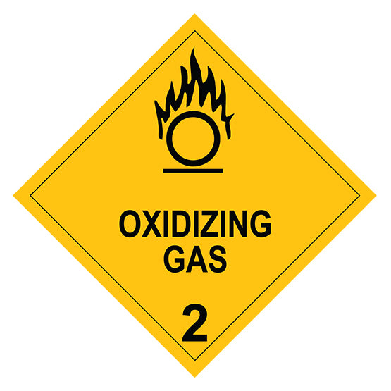 Class 2 - Oxidising Gas - 300 x 300 Metal Sign