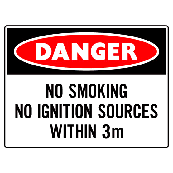 No Smoking No Ignition Source Within 3 Metres - 300 x 400 Sticker