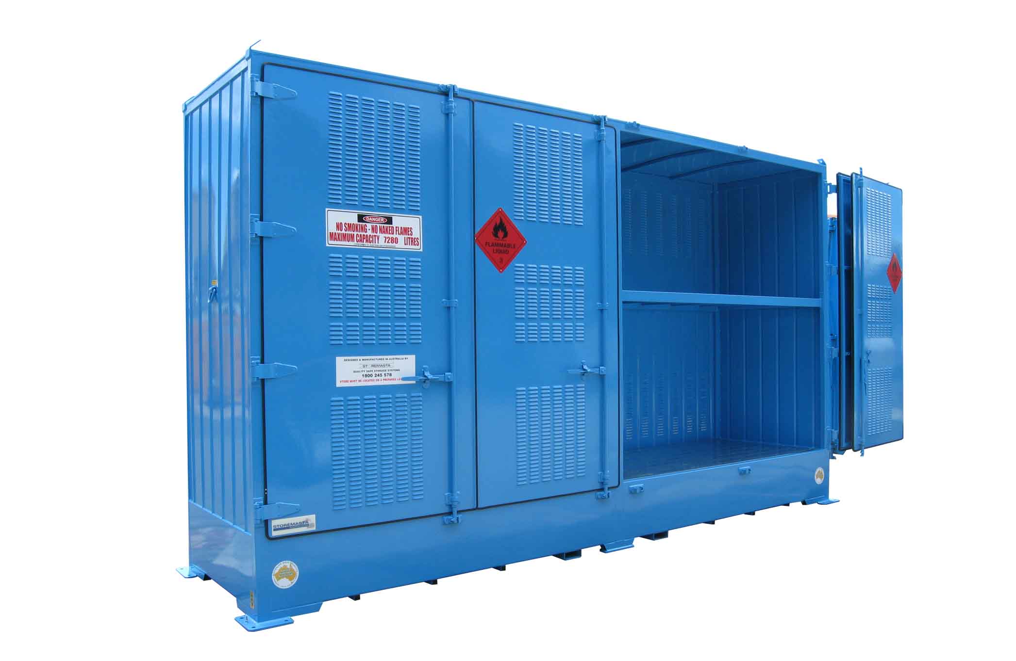 Single Depth Flammable Liquids Store - 8 IBC - STOREMASTA
