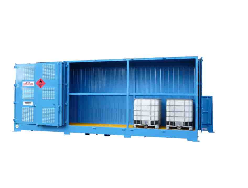 Single Depth Flammable Liquids Store - 12 IBC - STOREMASTA