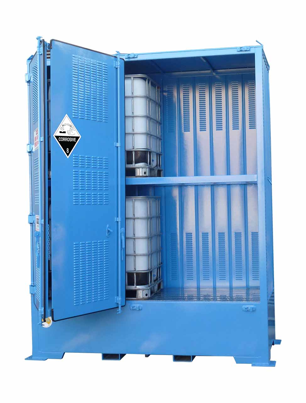 Single Depth Corrosive Substance Store - 4 IBC - STOREMASTA