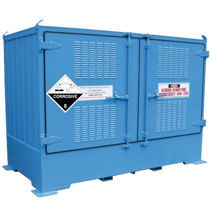 Single Depth Corrosive Substance Store - 2 IBC - STOREMASTA