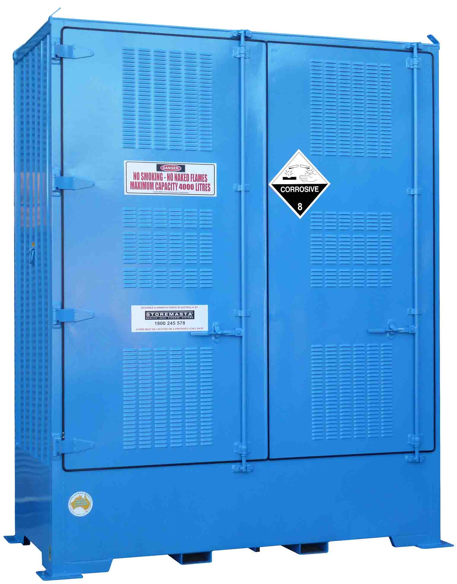 Single Depth Corrosive Substance Store - 4 IBC - STOREMASTA