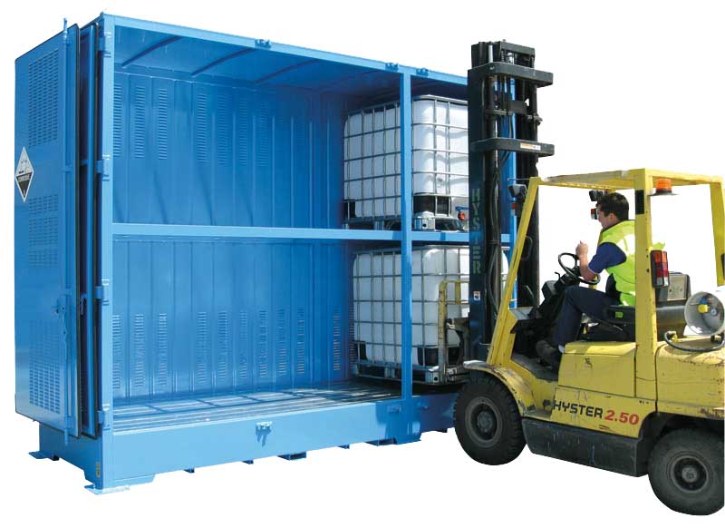Single Depth Flammable Liquids Store - 6 IBC - STOREMASTA