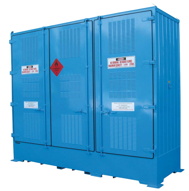 Single Depth Flammable Liquids Store - 6 IBC - STOREMASTA