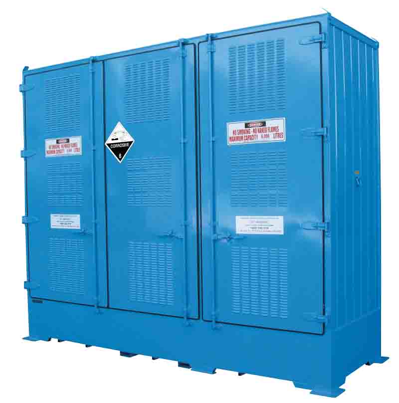 Single Depth Corrosive Substance Store - 6 IBC - STOREMASTA