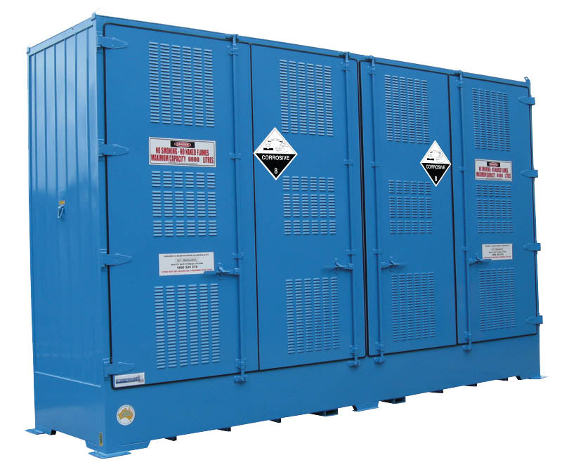 Single Depth Corrosive Substance Store - 8 IBC - STOREMASTA