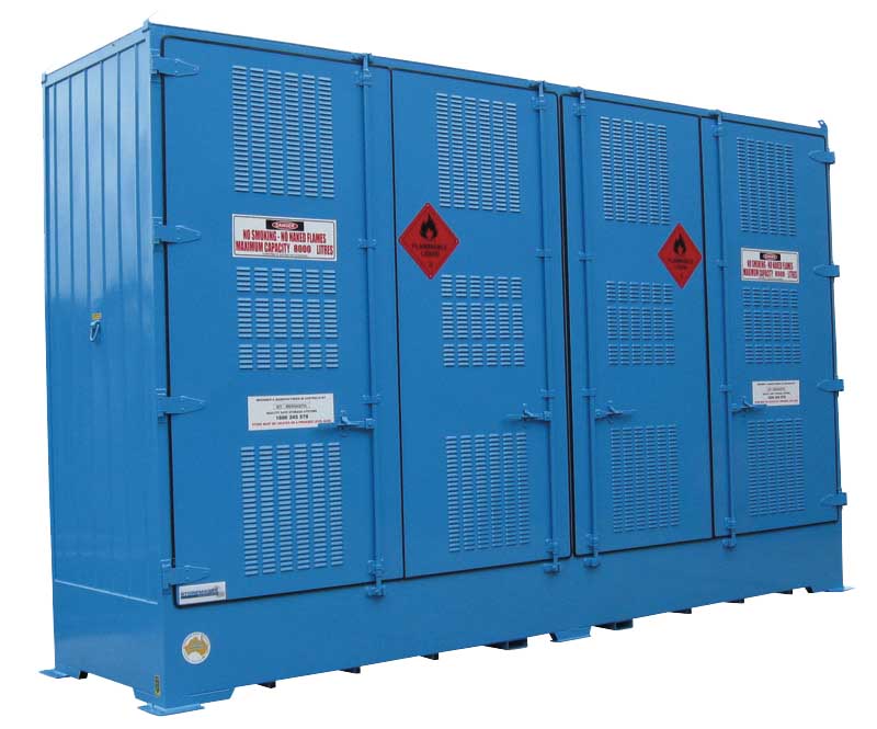 Single Depth Flammable Liquids Store - 8 IBC - STOREMASTA