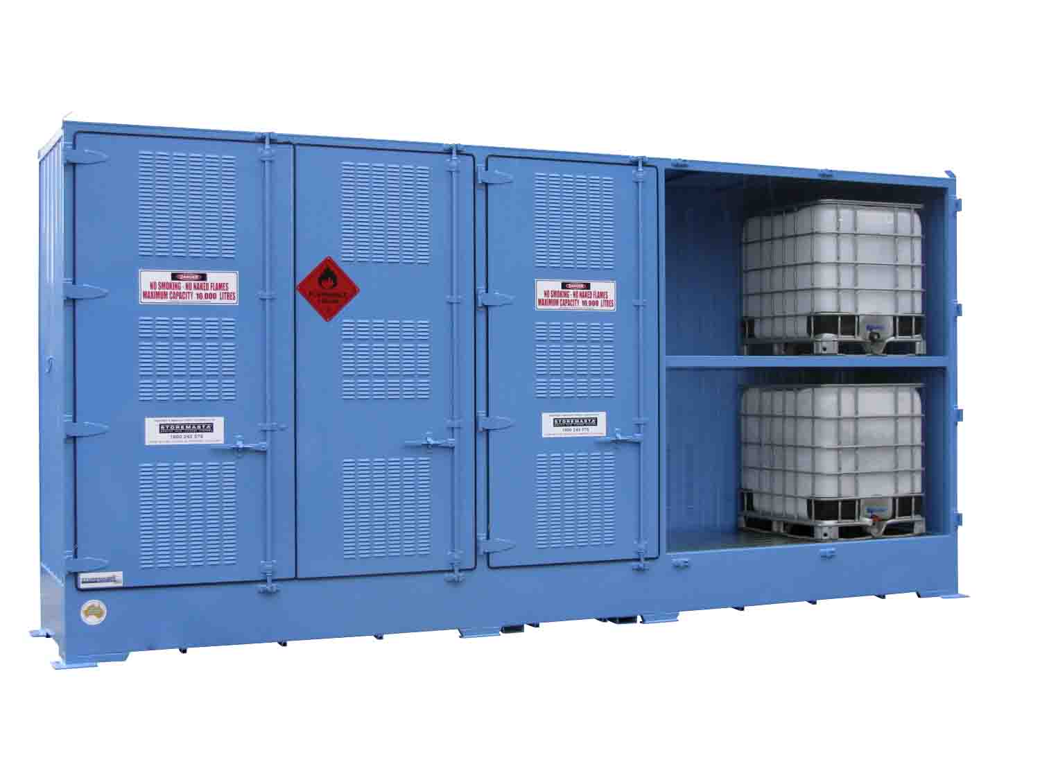 Single Depth Flammable Liquids Store- 10 IBC - STOREMASTA